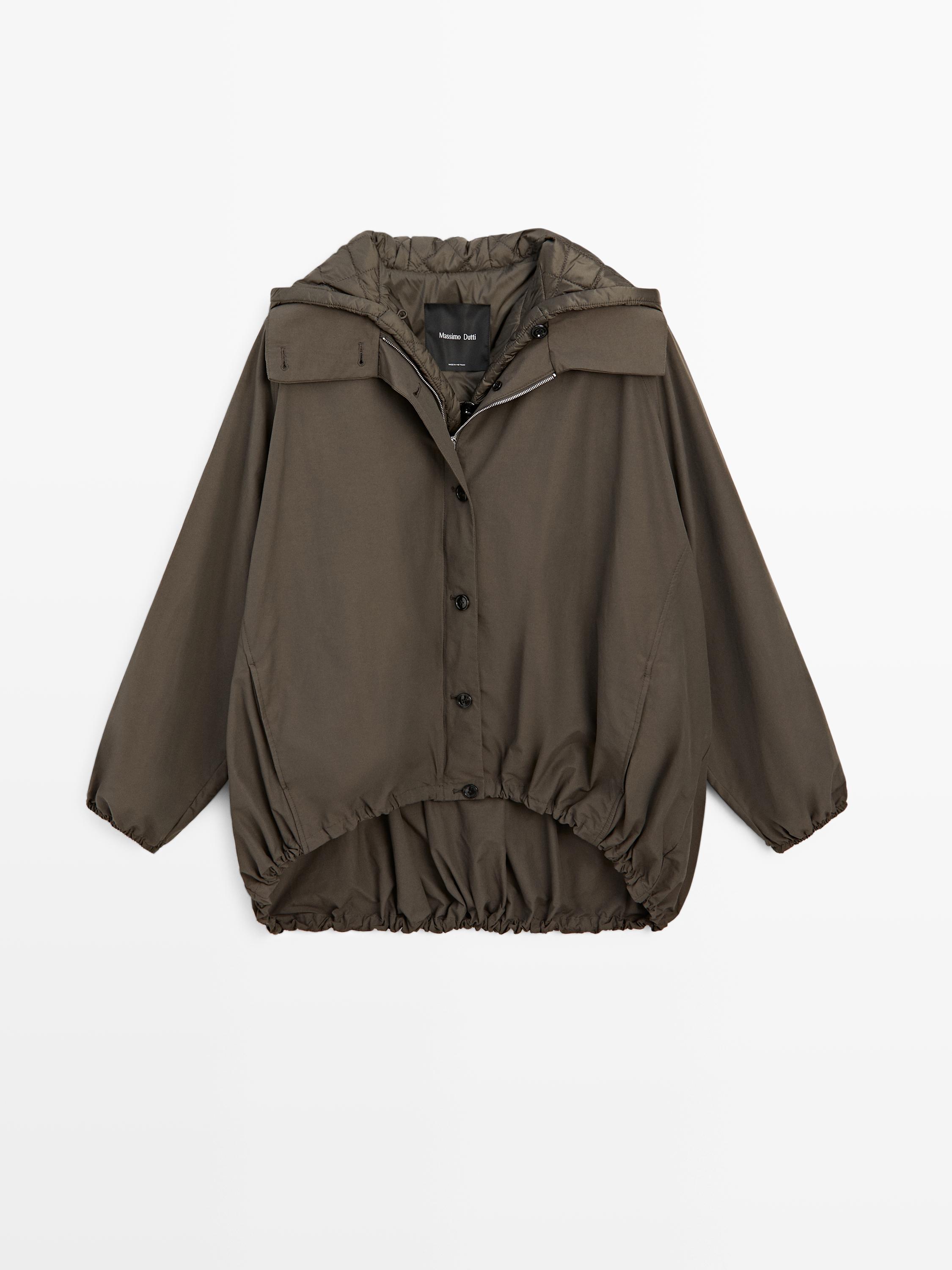 Parka with puff detail