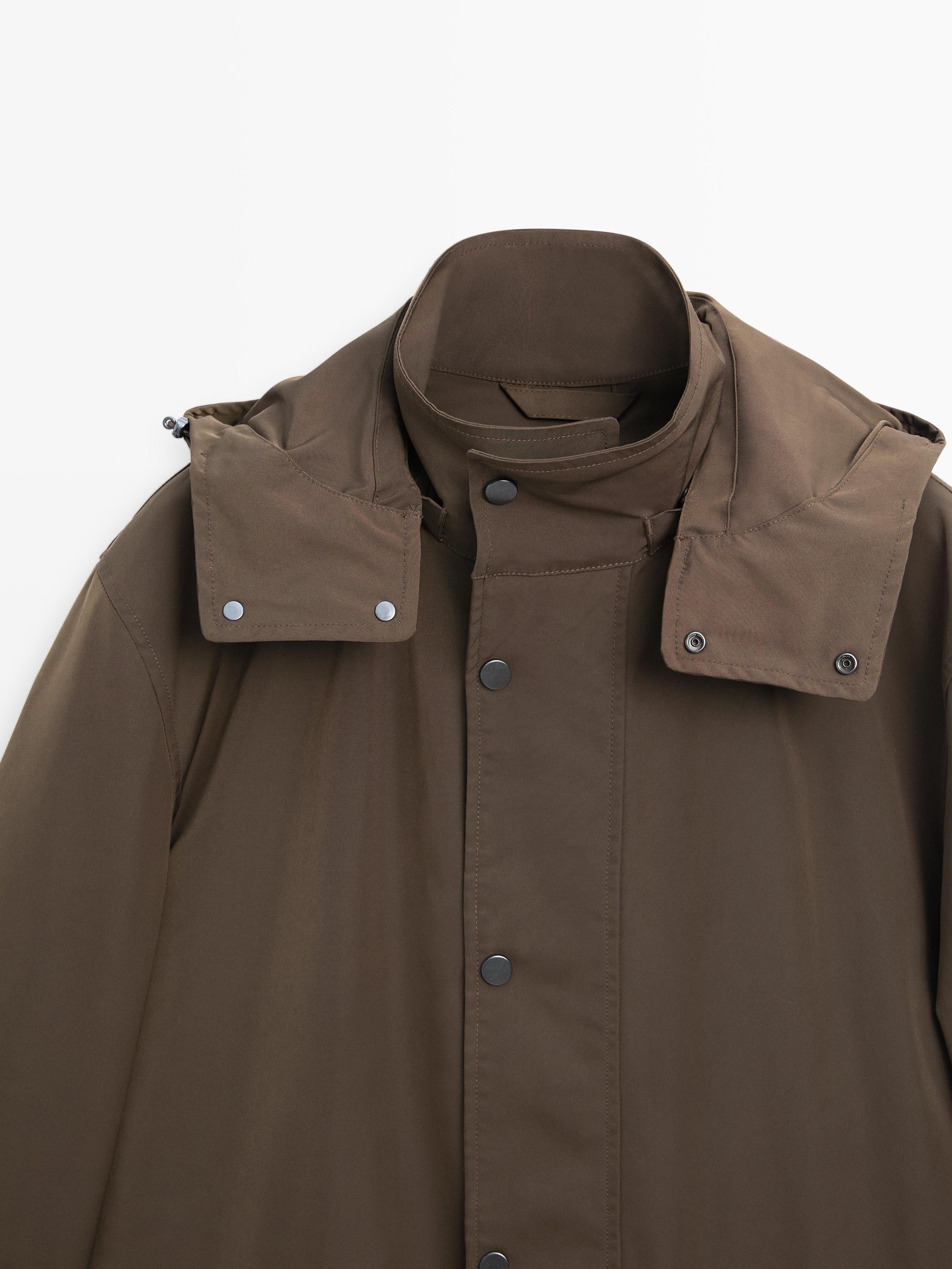 Long technical parka with detachable interior — CAREY