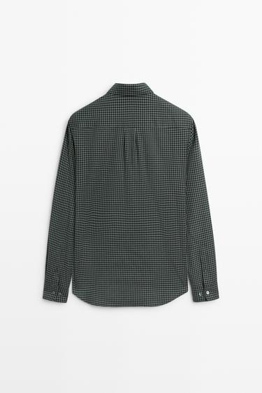 100% cotton regular fit shirt — GREEN 6