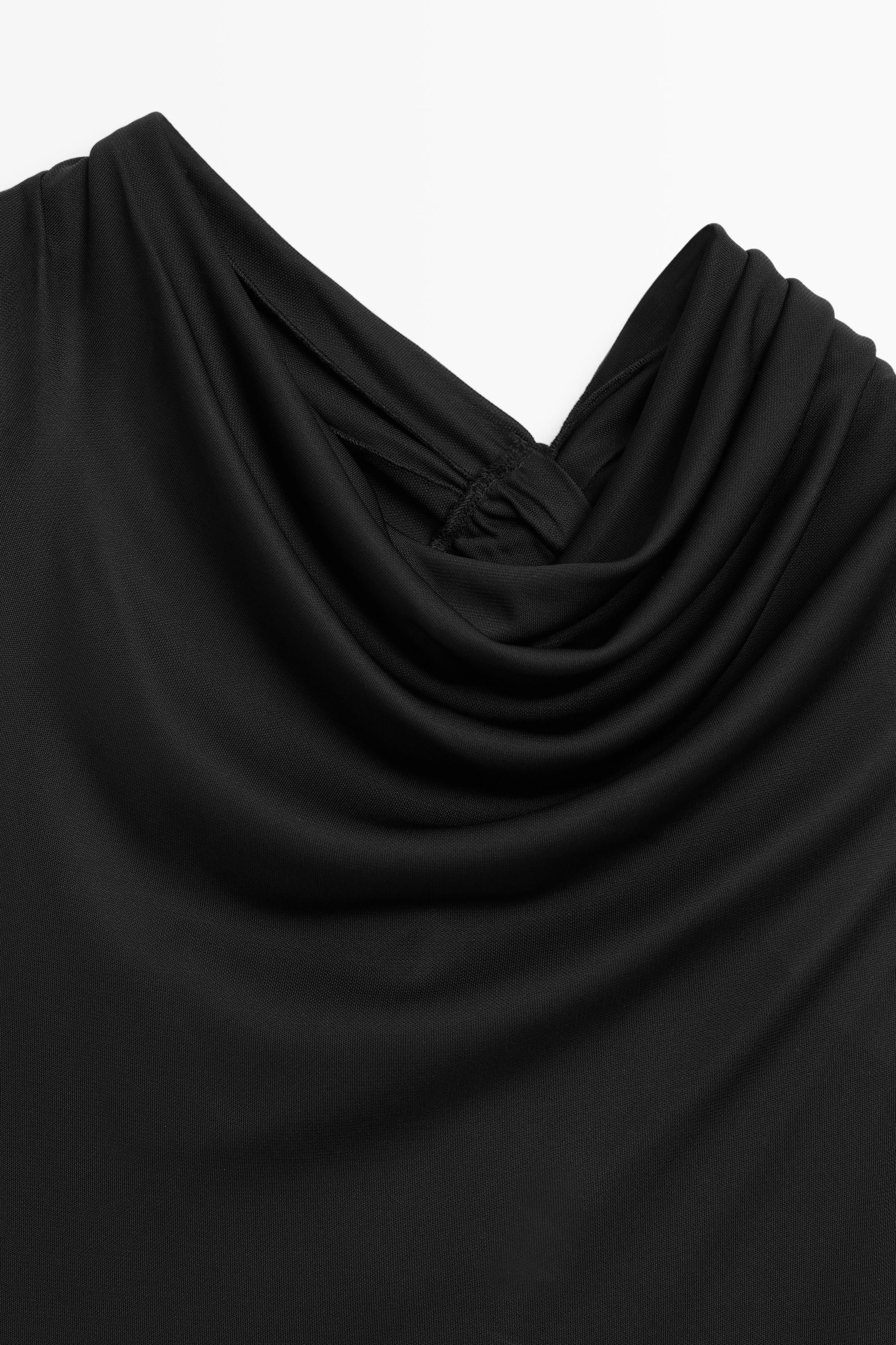 Flowing top with knot detail — BLACK