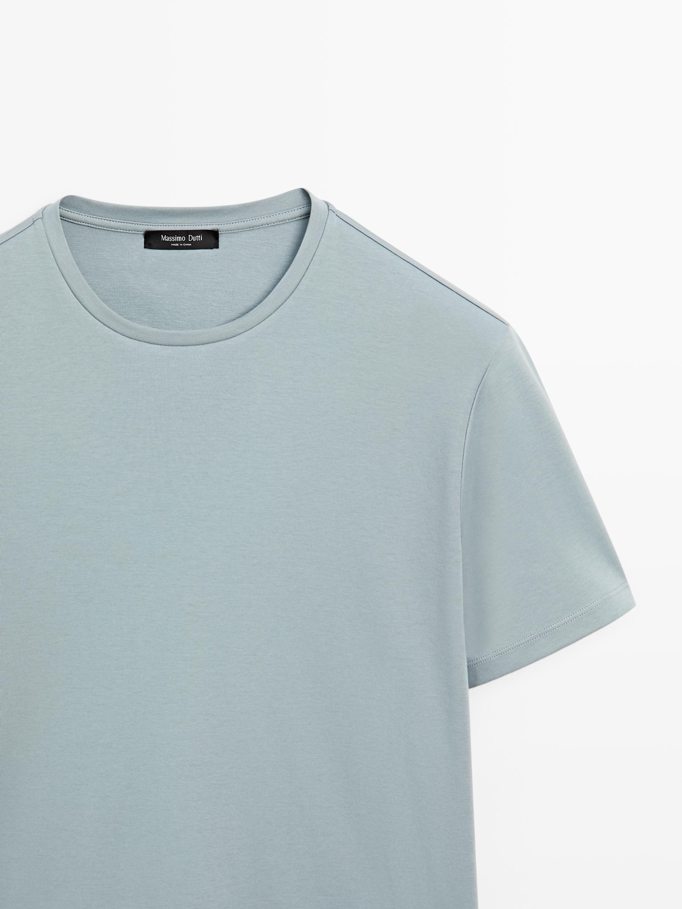 Pamuk karışımı kısa kollu tişört