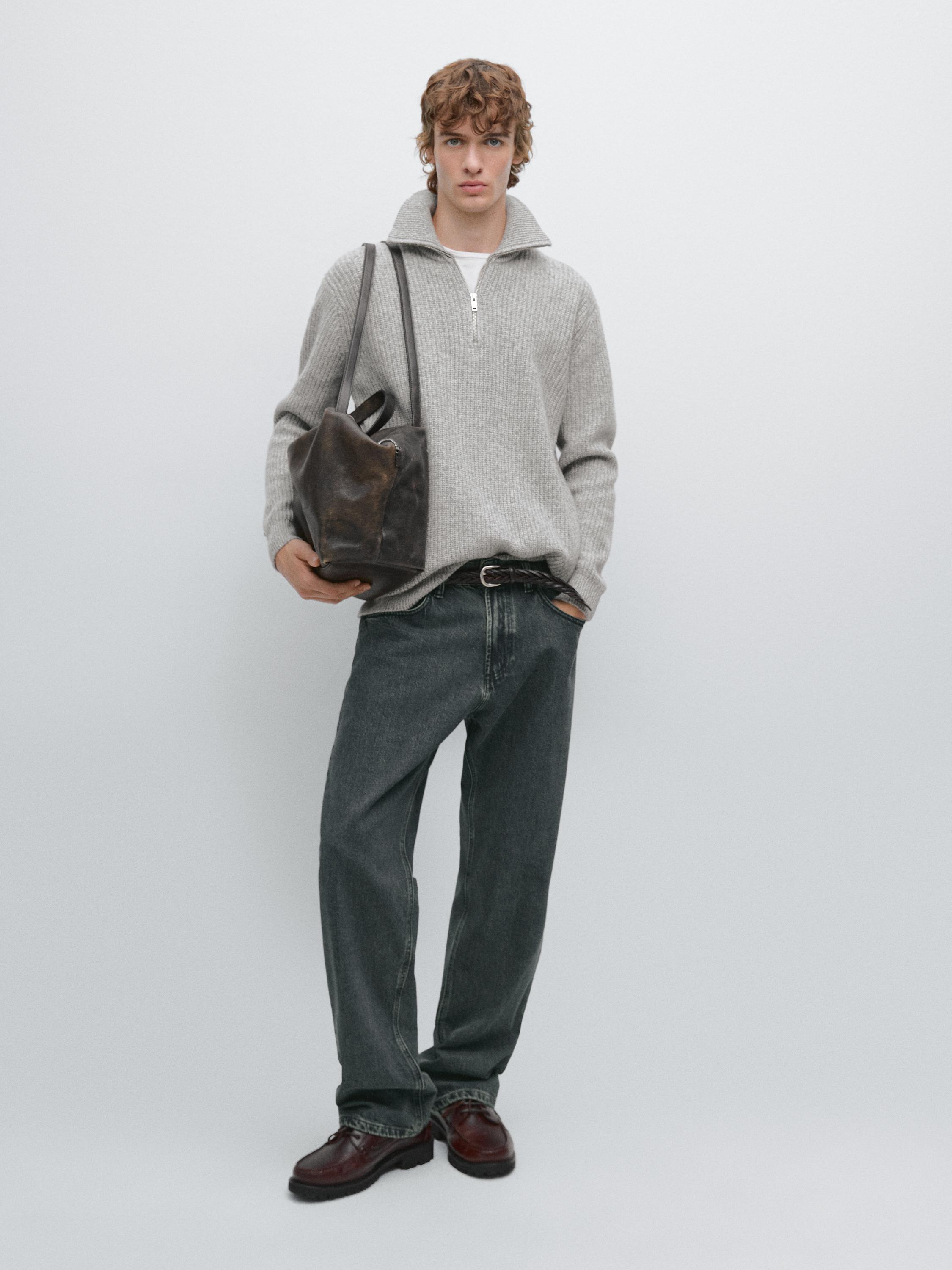 Sweter z półgolfem ze 100% wełny