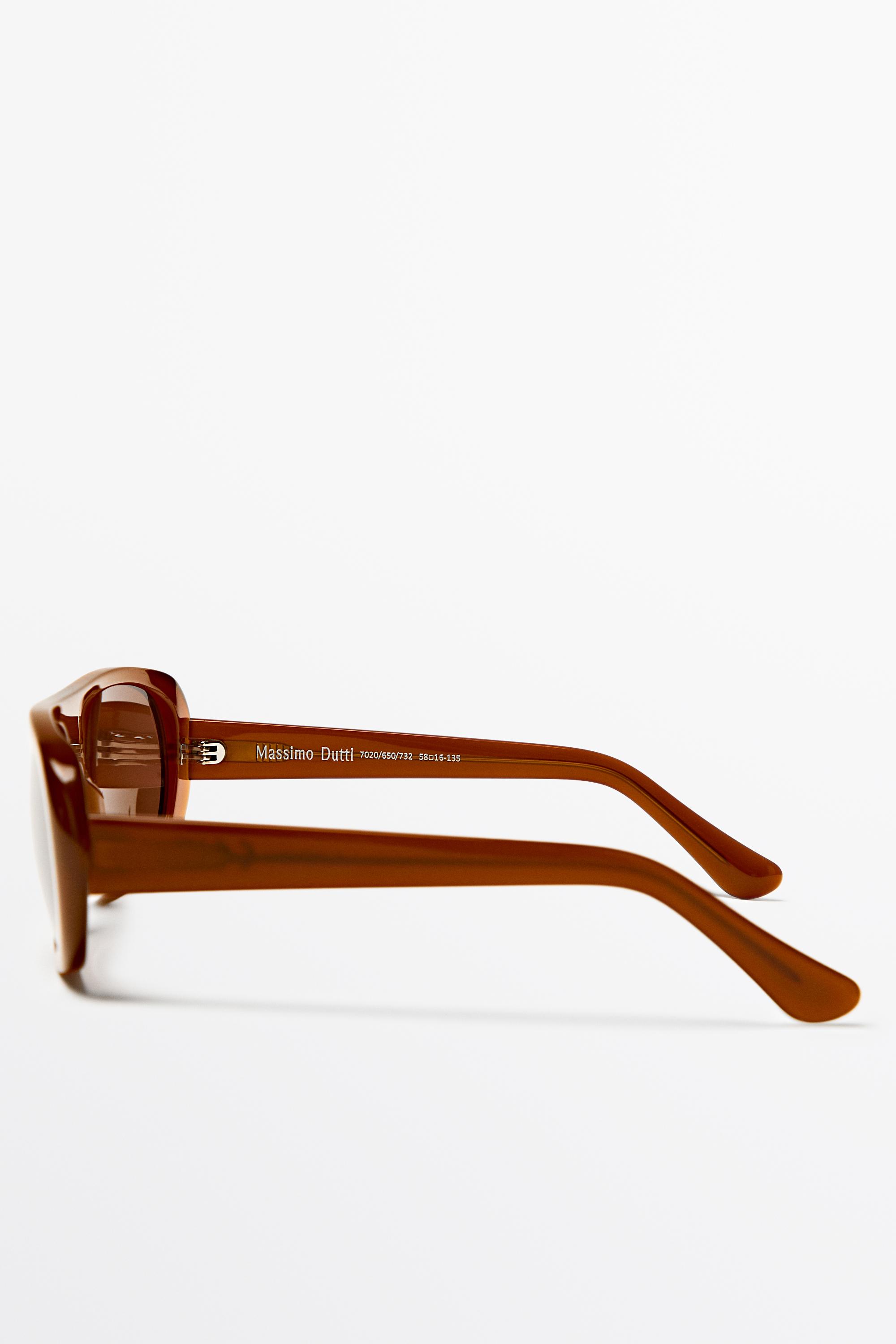 Wraparound sunglasses — Caramel