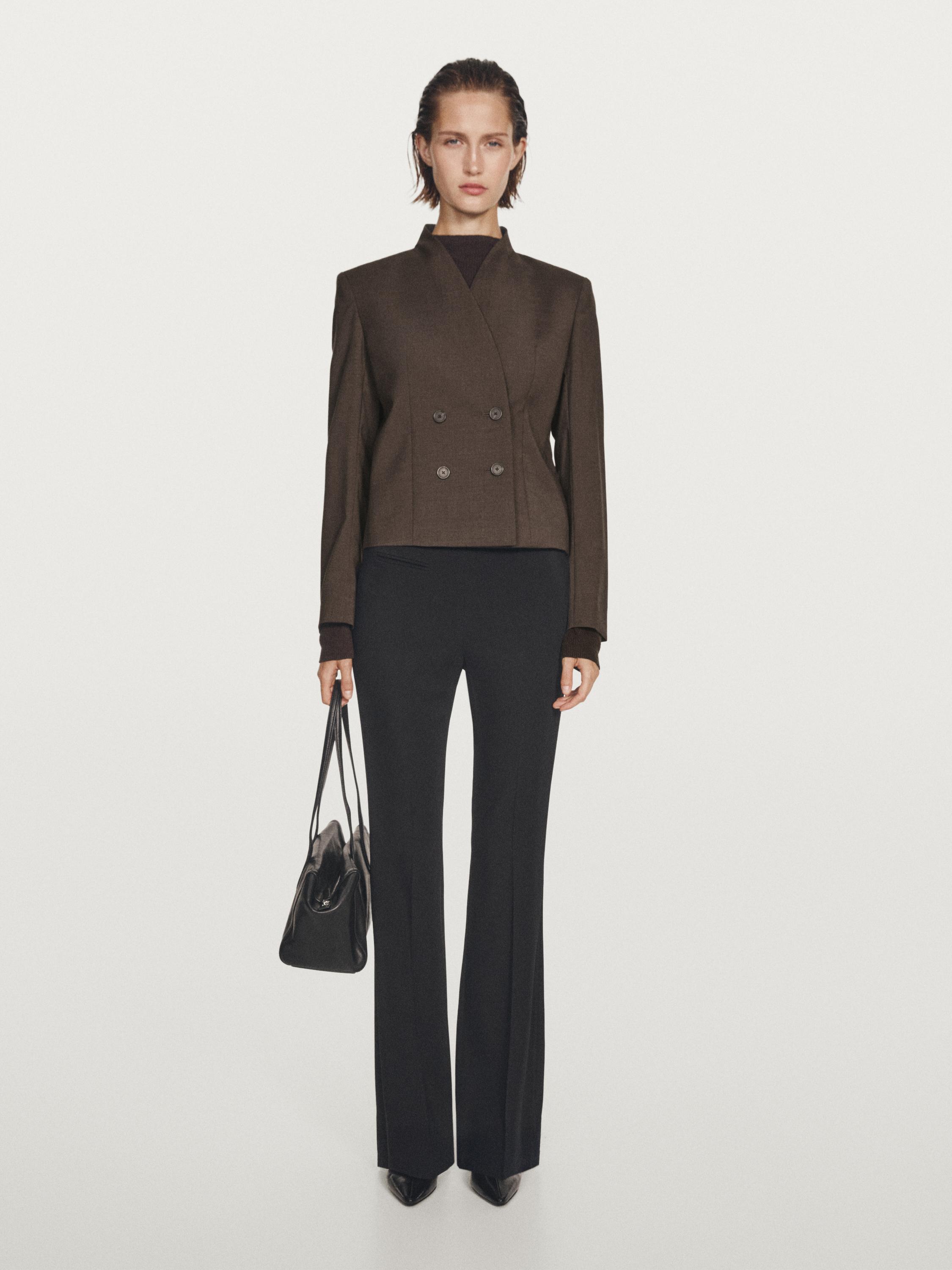 Cropped double-breasted blazer - STUDIO