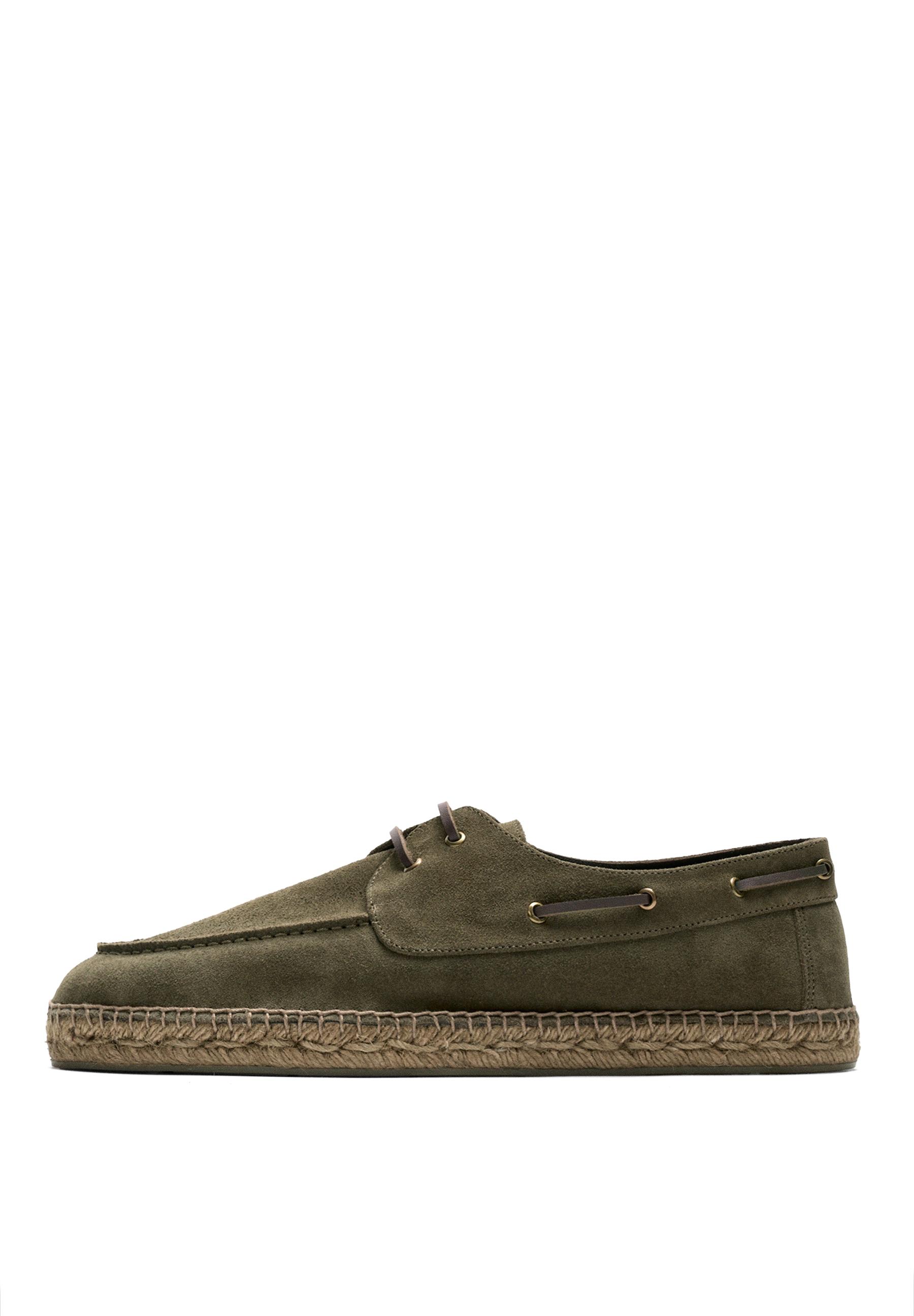 Jute sole deck shoes — GREEN