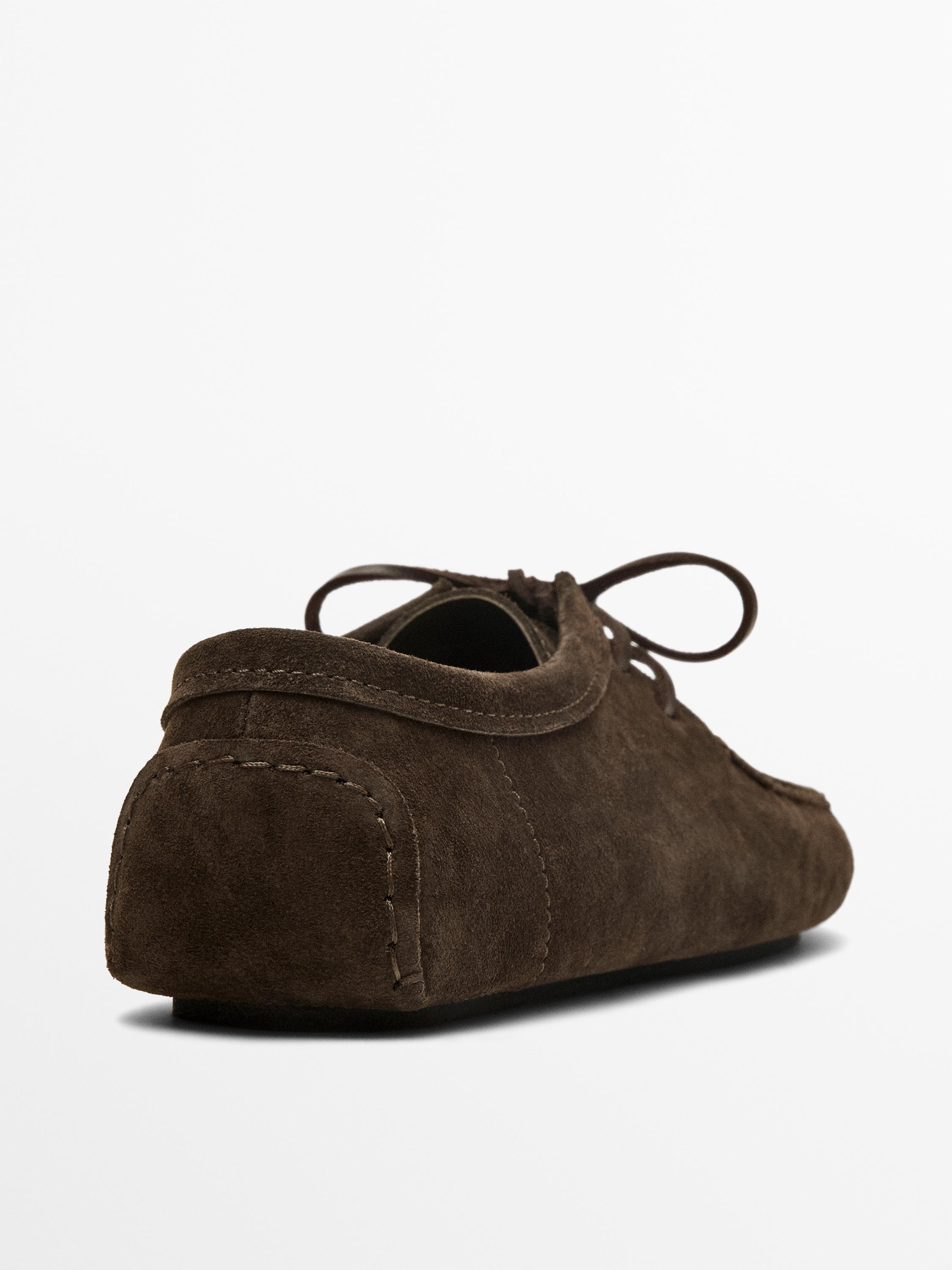 Soft split leather shoes - Limited Edition — BROWN