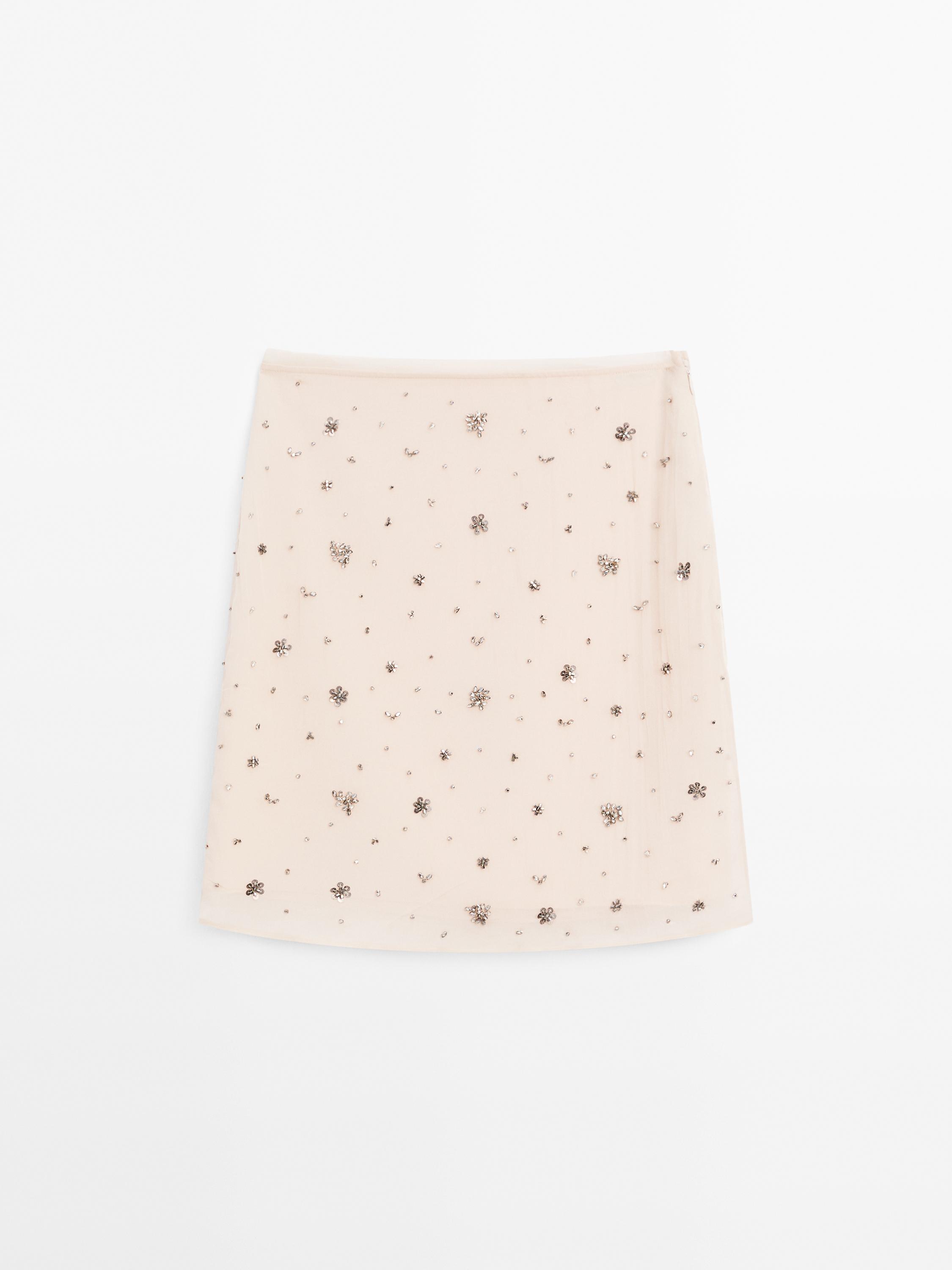 Rhinestone mini skirt