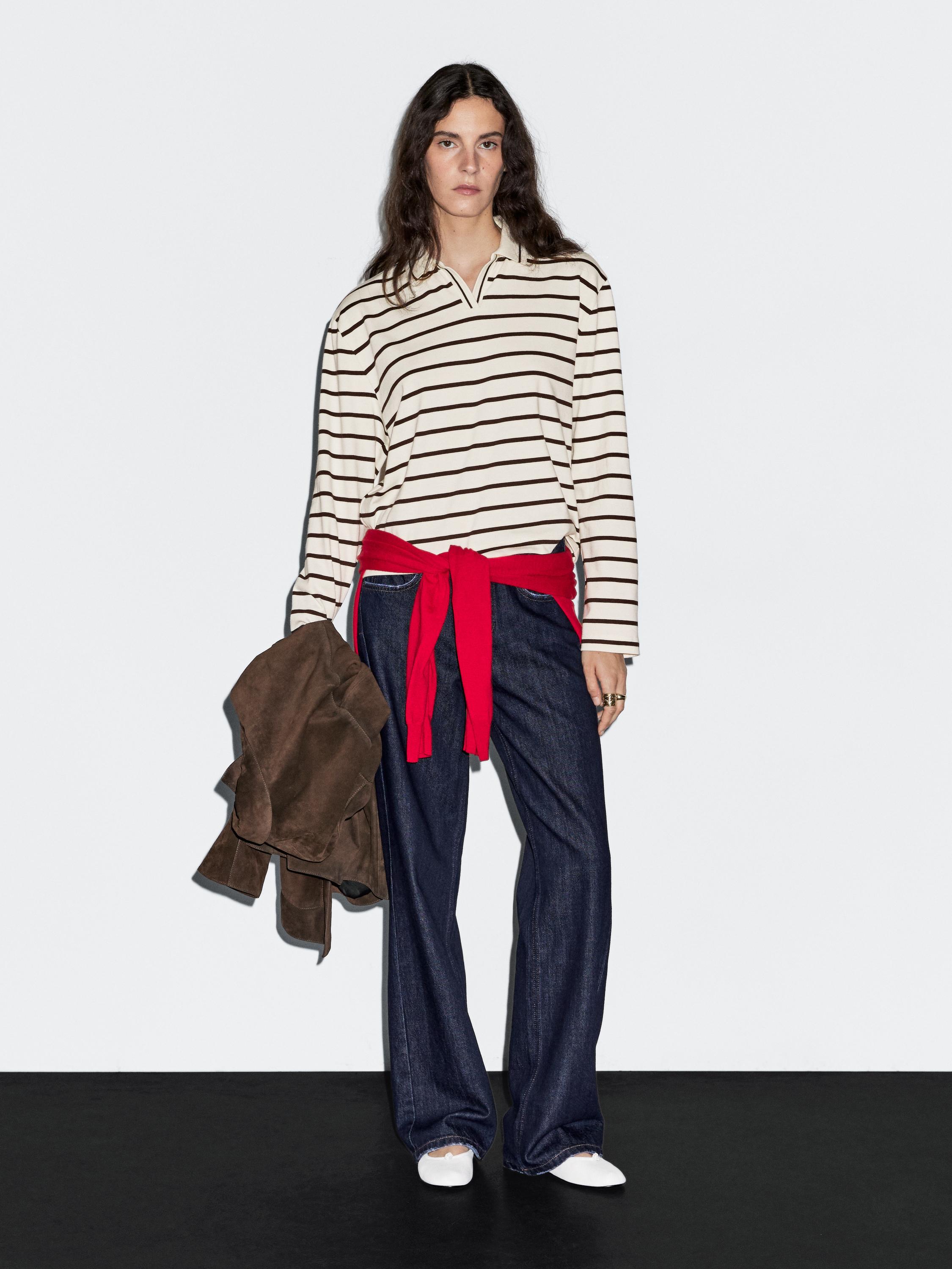 Polo a righe 100% cotone