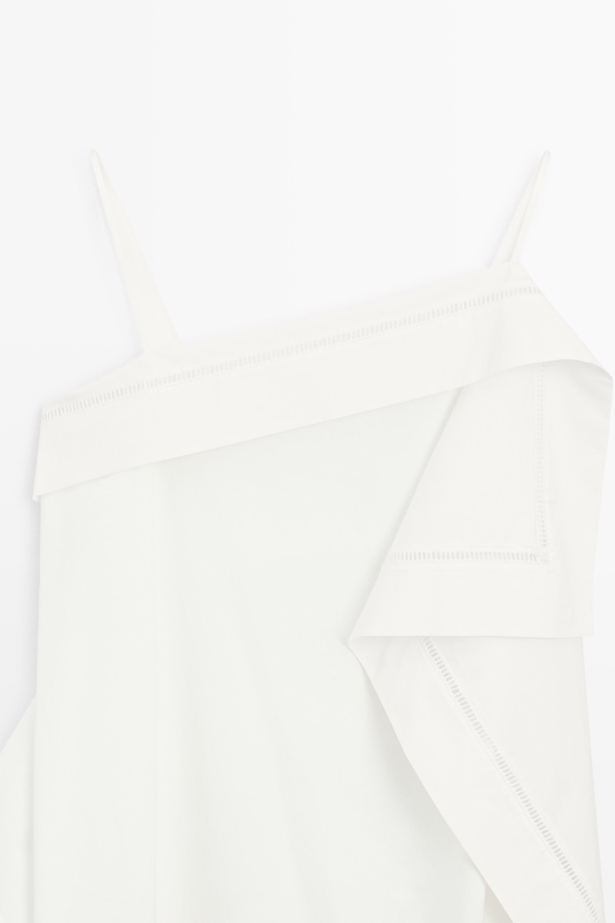 Asymmetric ruffle midi dress - STUDIO — Off white