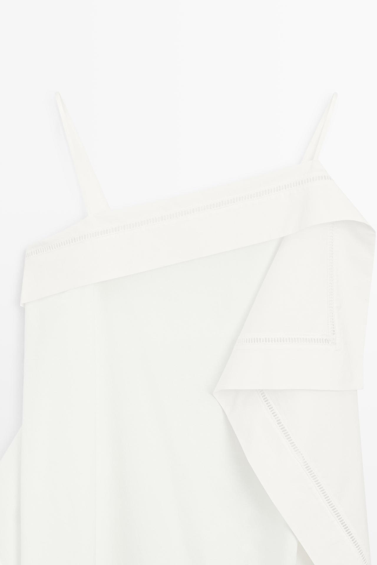 Asymmetric ruffle midi dress - STUDIO — Off white