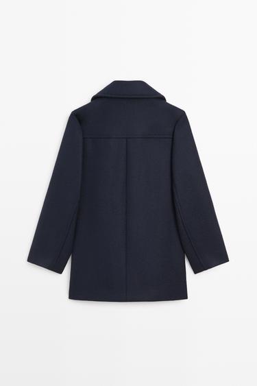 Medium double-breasted coat — NAVY BLUE 6
