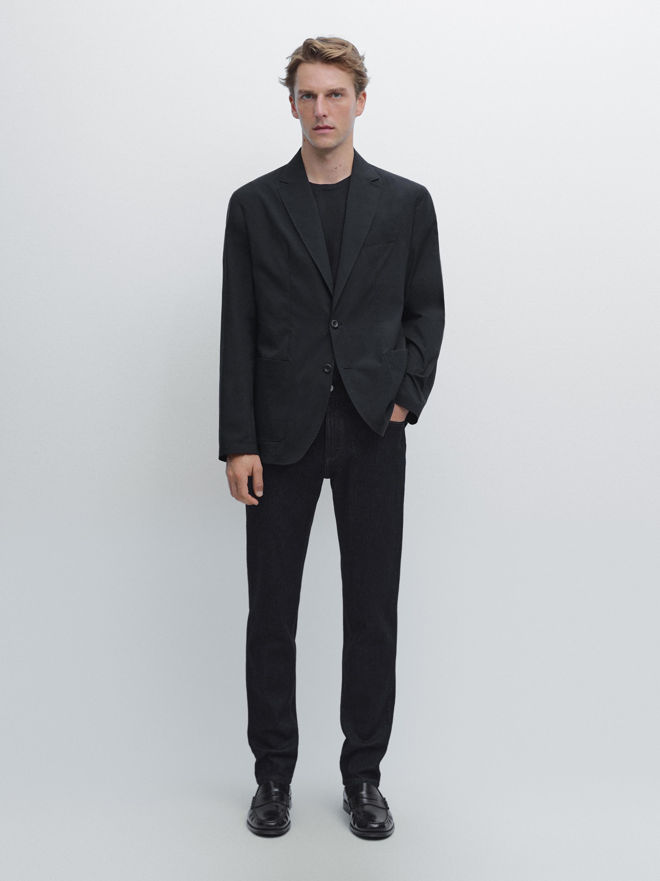 Lightweight technical blazer — NAVY BLUE