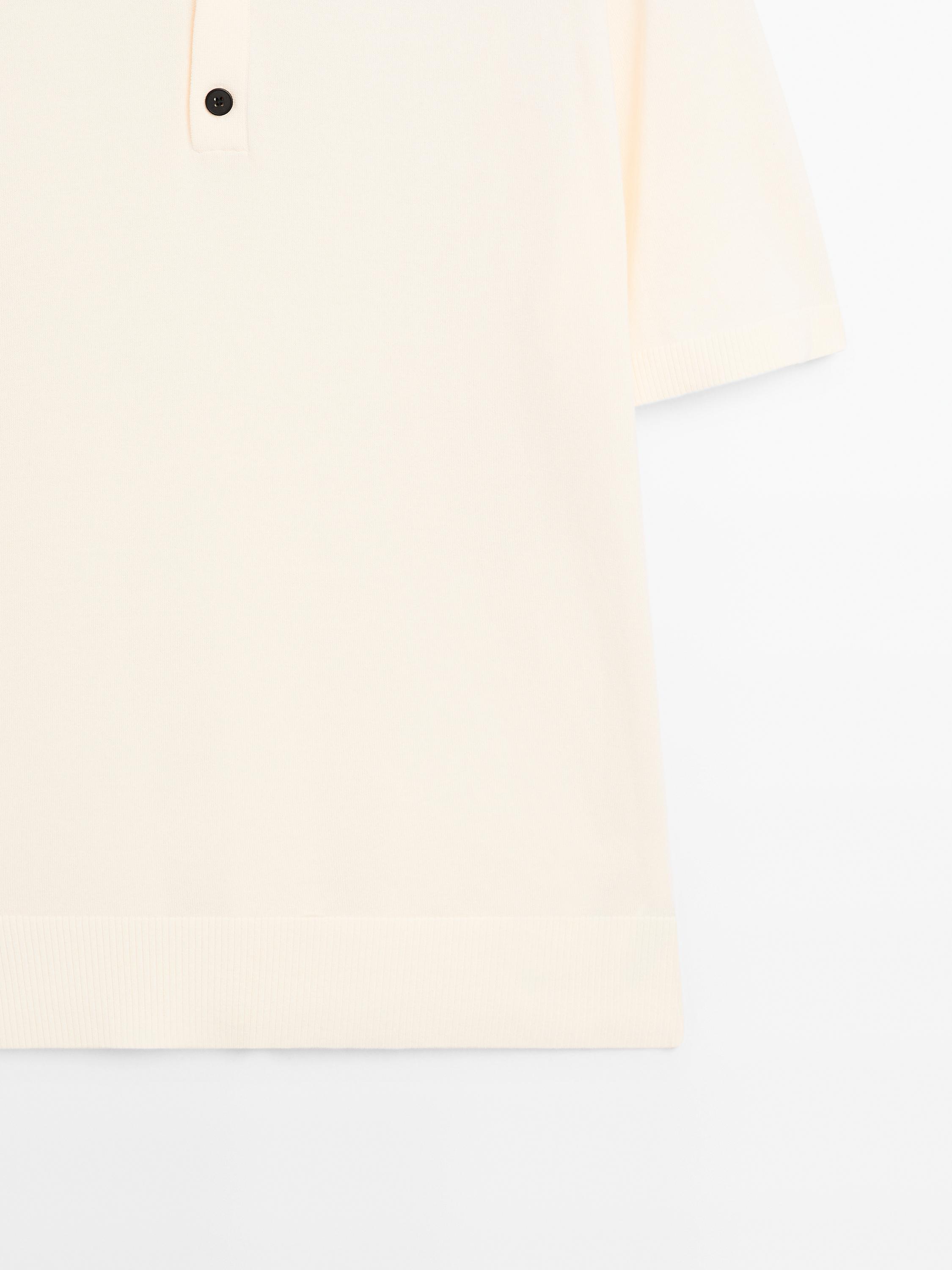 100% cotton regular fit knit polo shirt