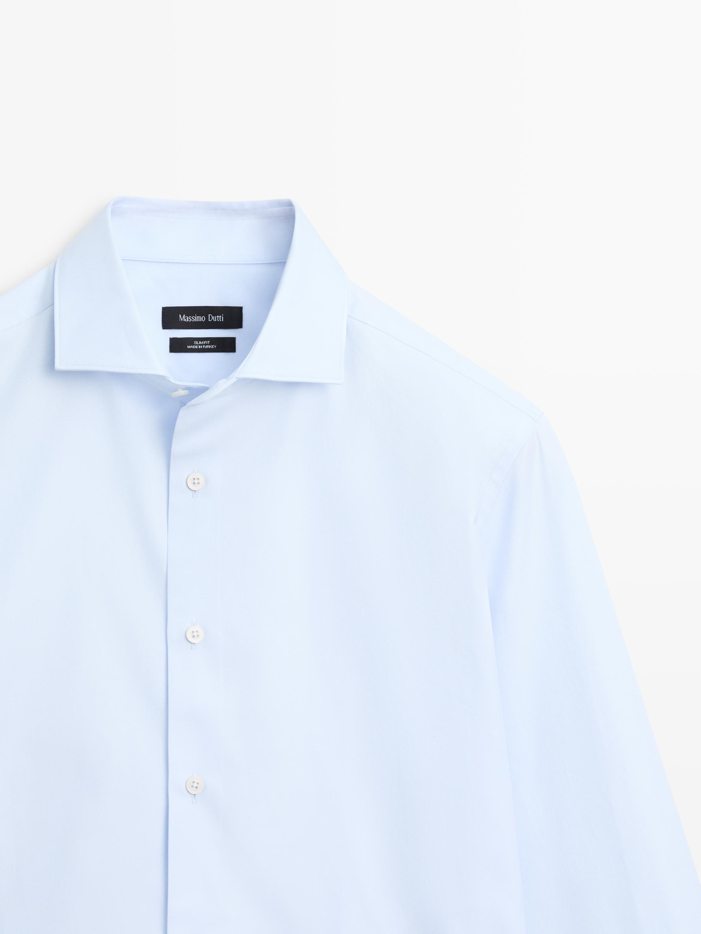 Camisa slim fit 100% algodón
