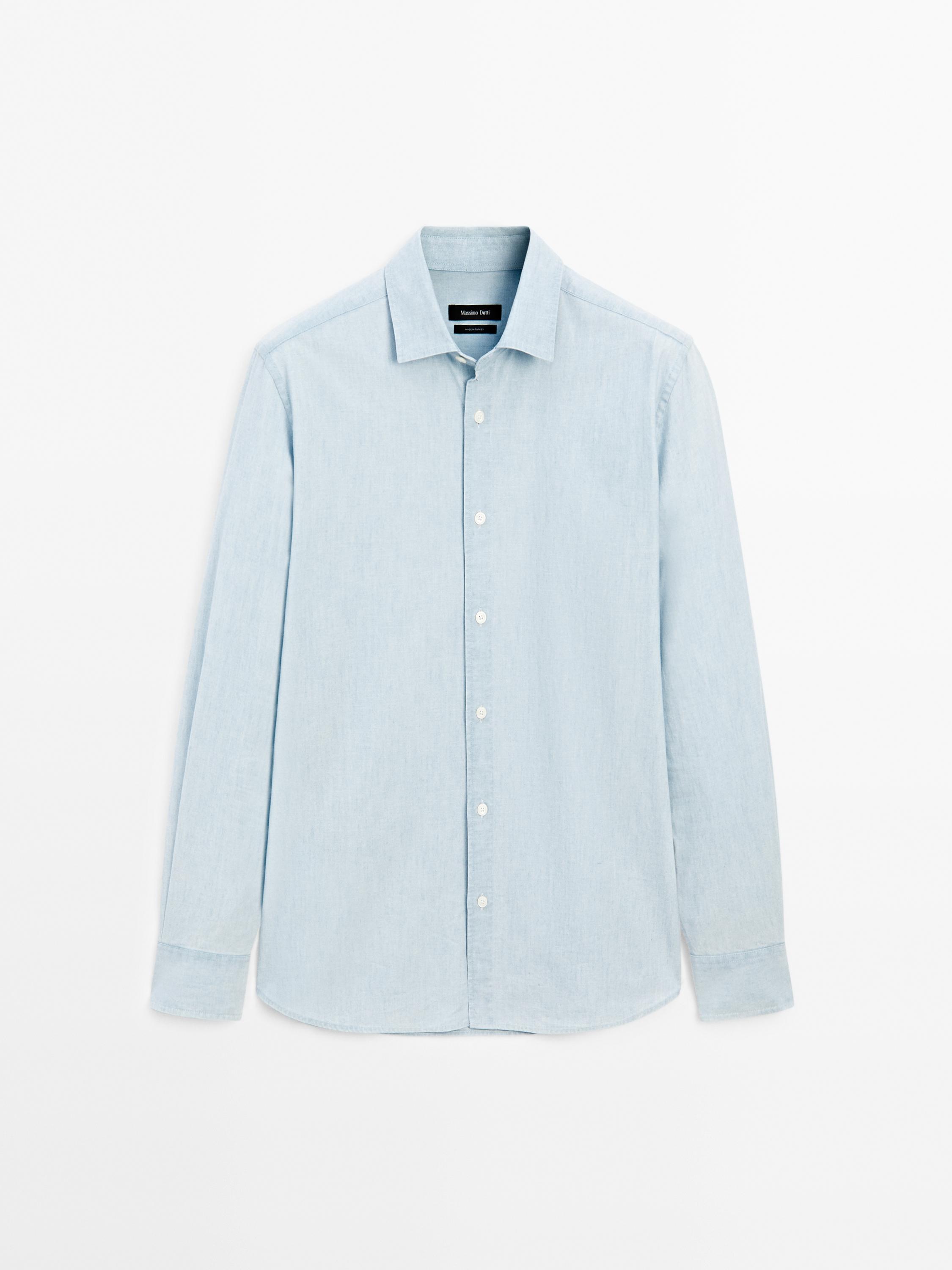 Tor bichimli denim koʻylak