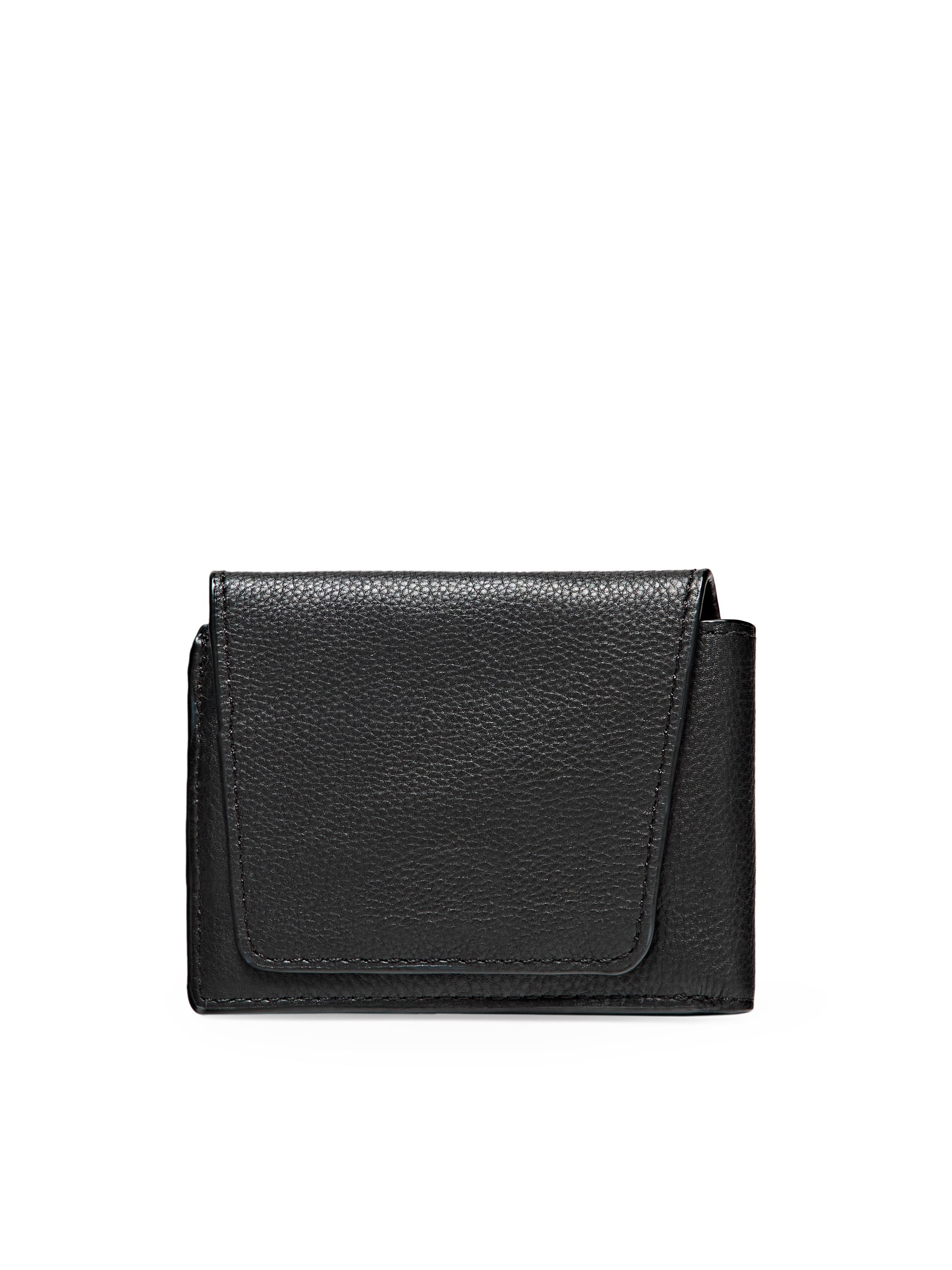 Nappa leather wallet — BLACK