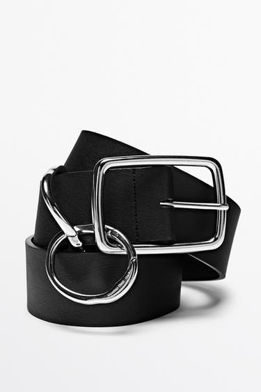 Buckle detail belt - STUDIO — BLACK 5