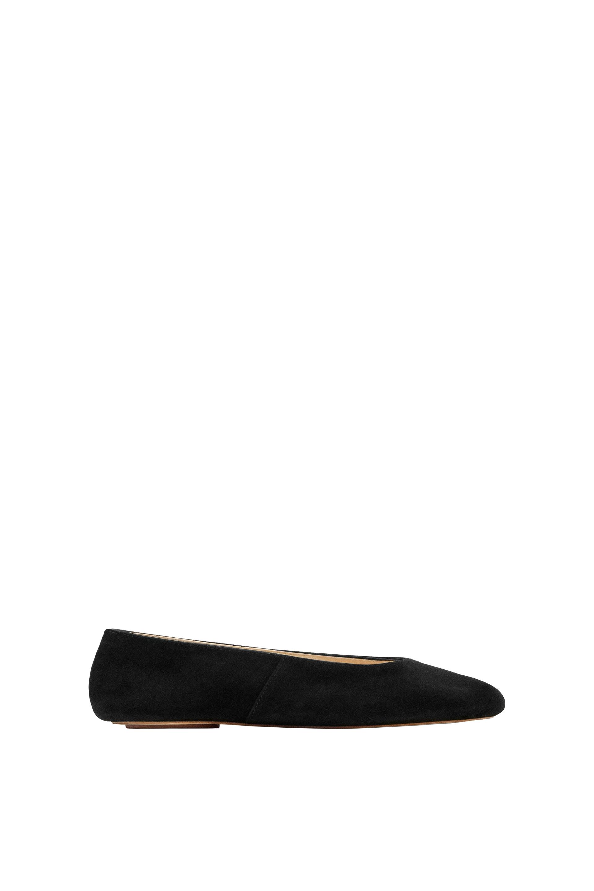 Ballerine En Cuir Souple - Édition Limitée - Noir - 36 - Massimo Dutti - Femme