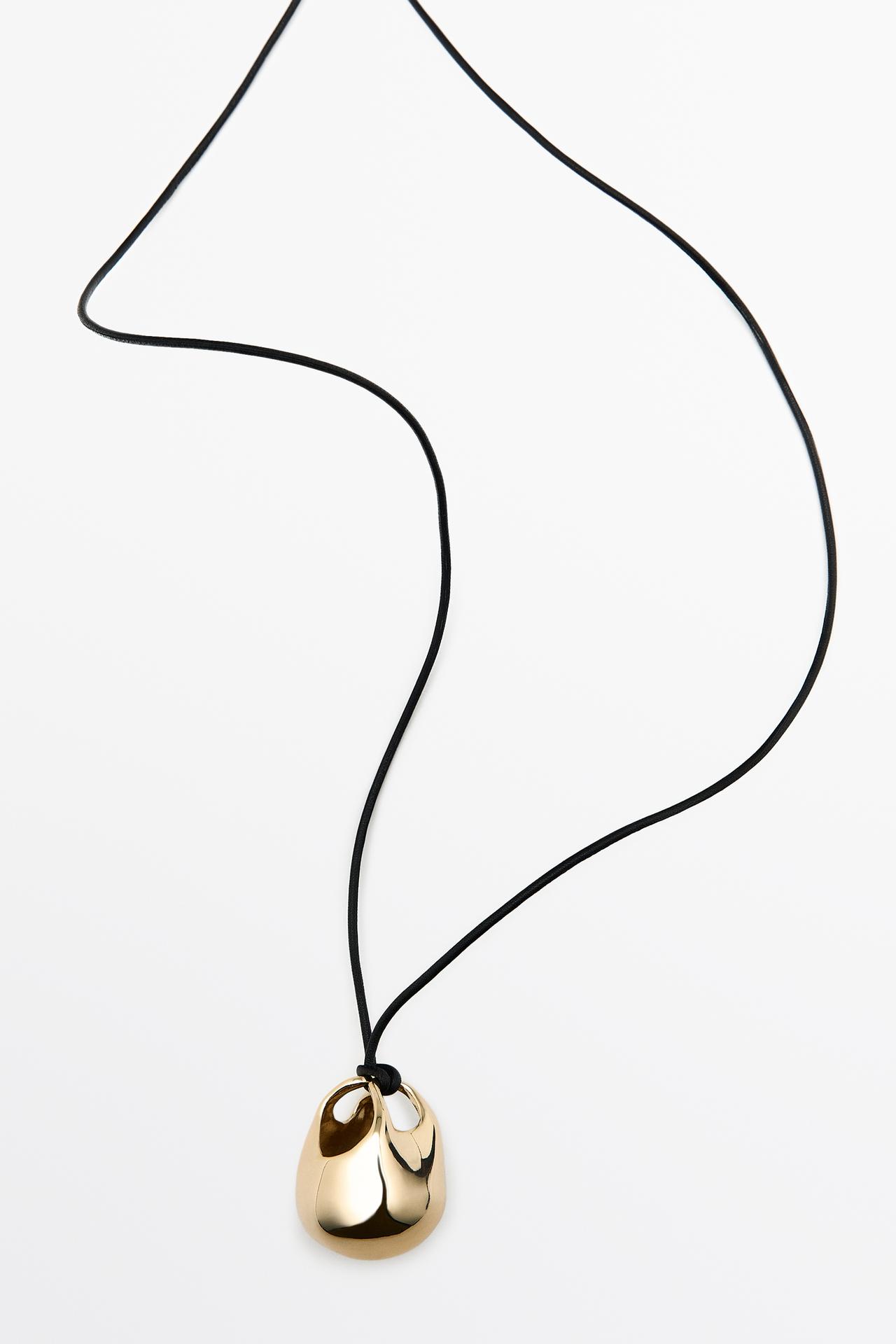Oval bag pendant necklace — GOLDEN