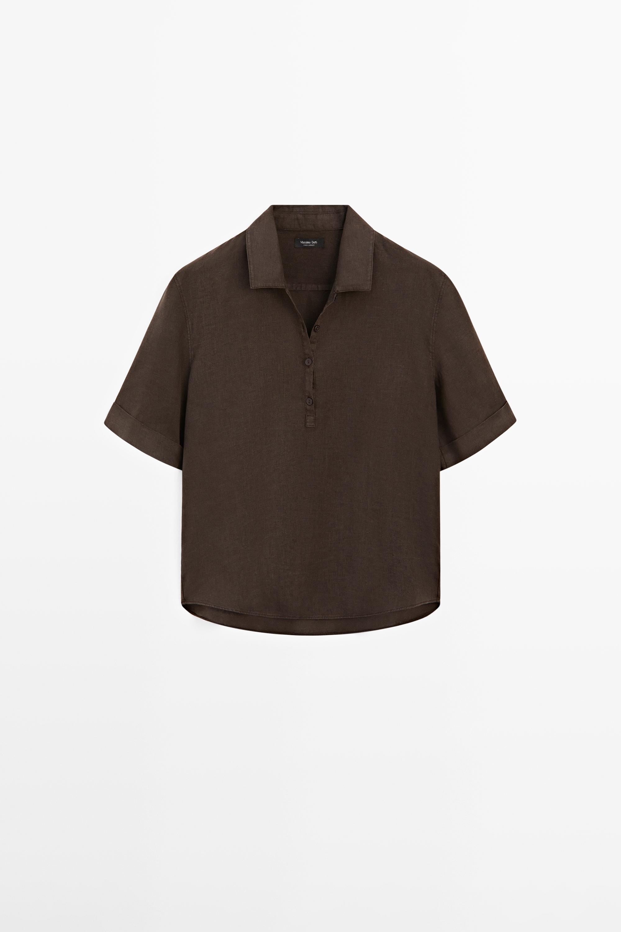 Bluza polo stila od lana