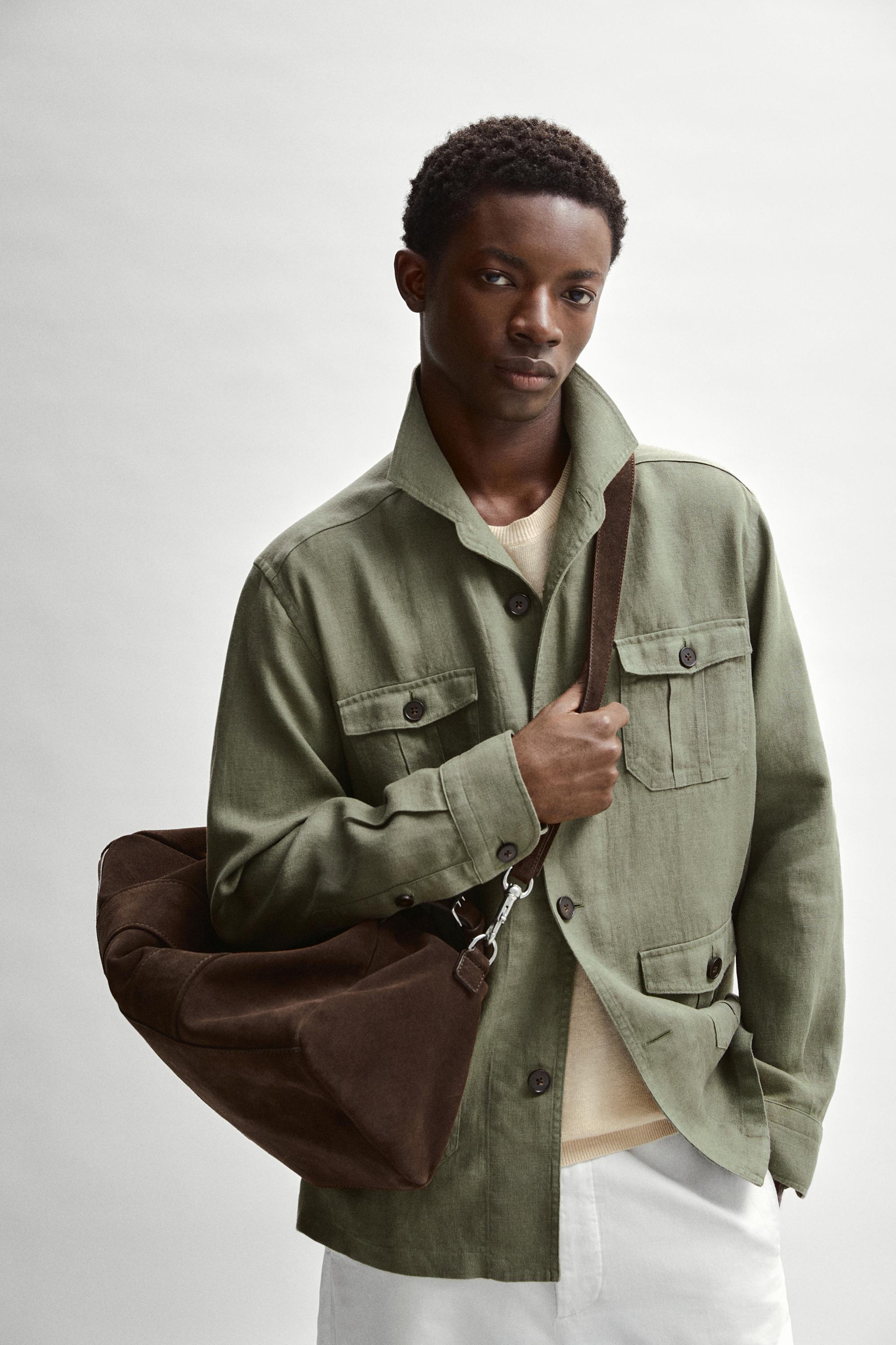 Suede leather travel bag — MOLE BROWN