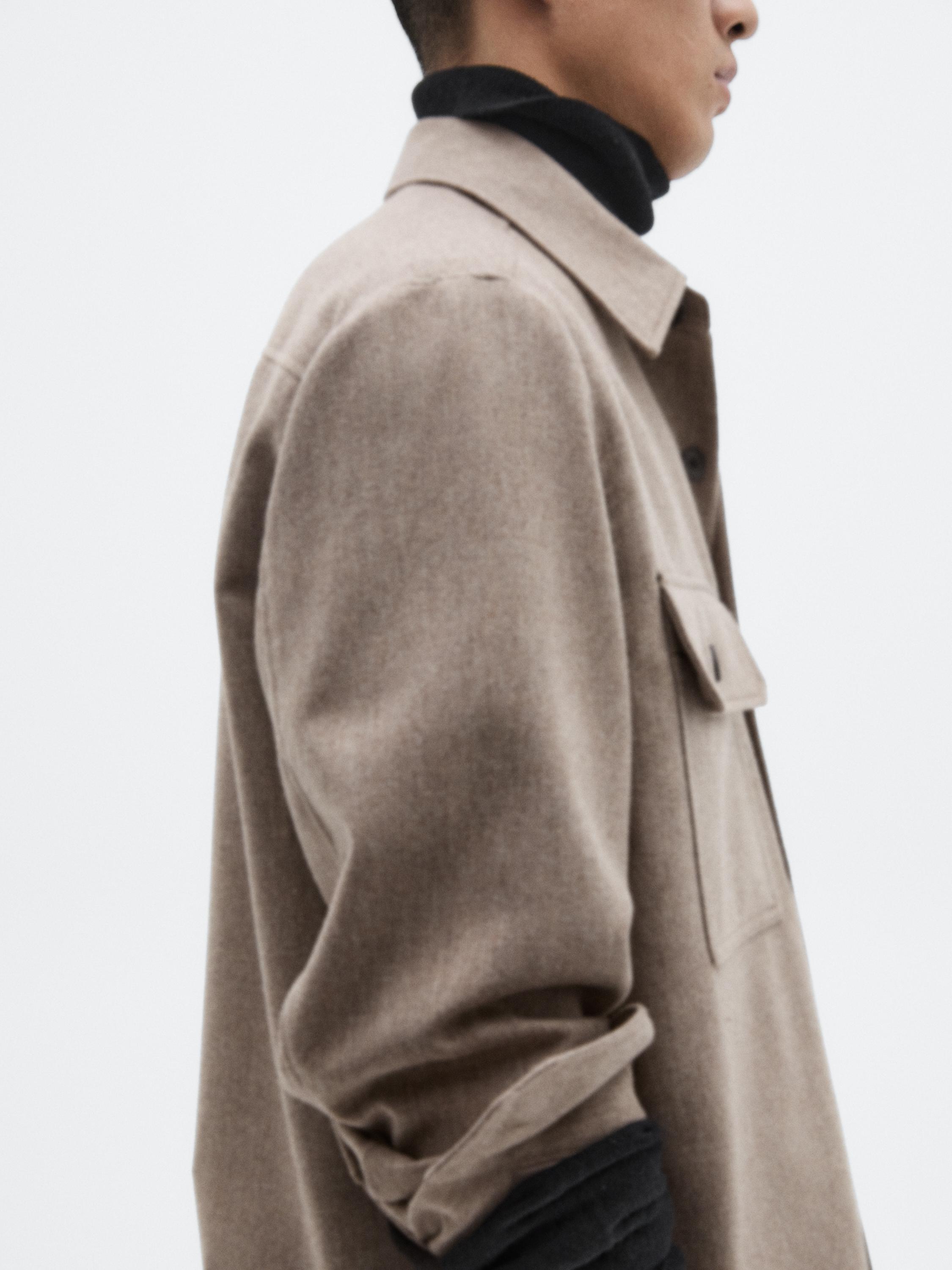 Sobrecamisa bolsillos mezcla lana - LIMITED