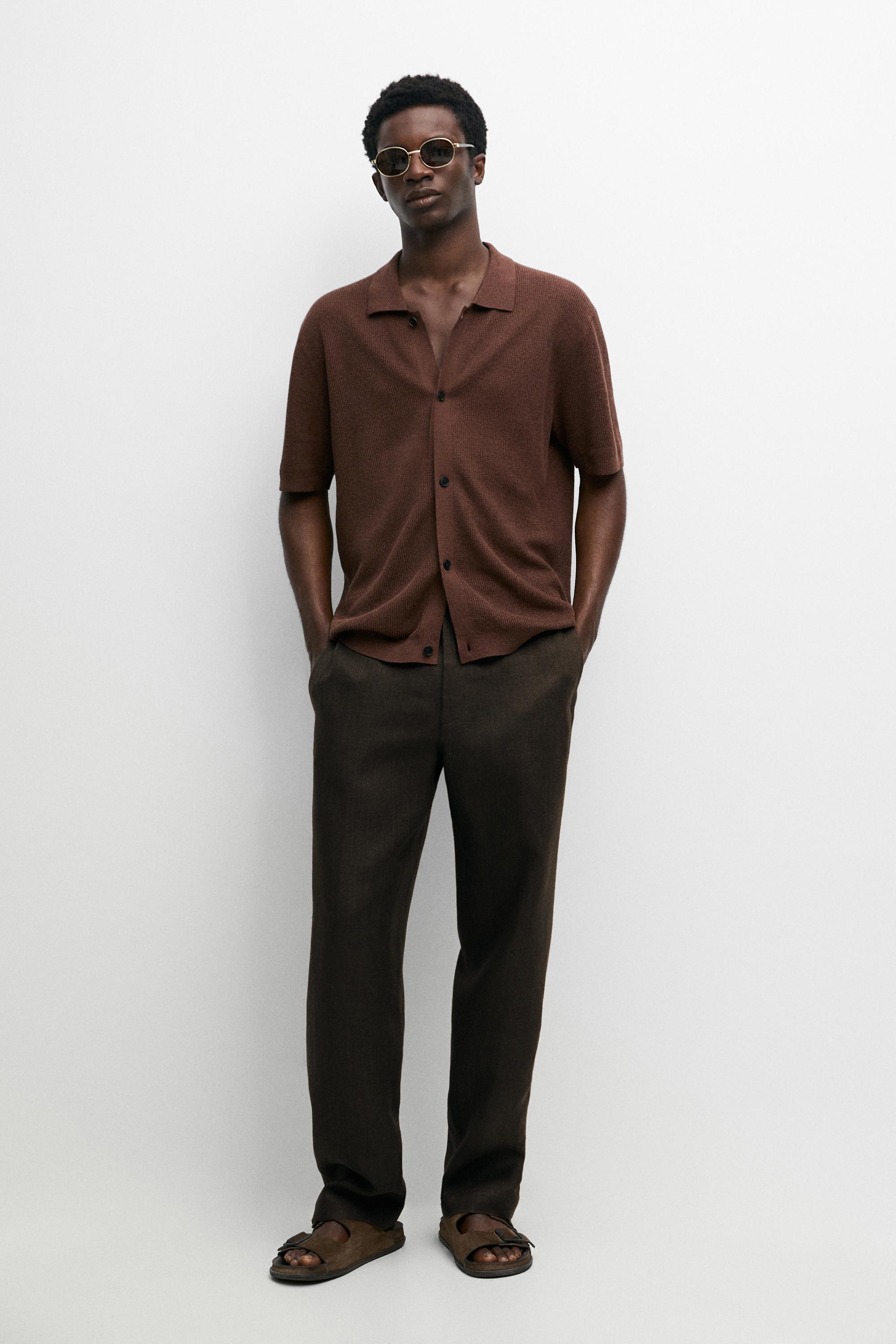 100% linen pants with elastic waist