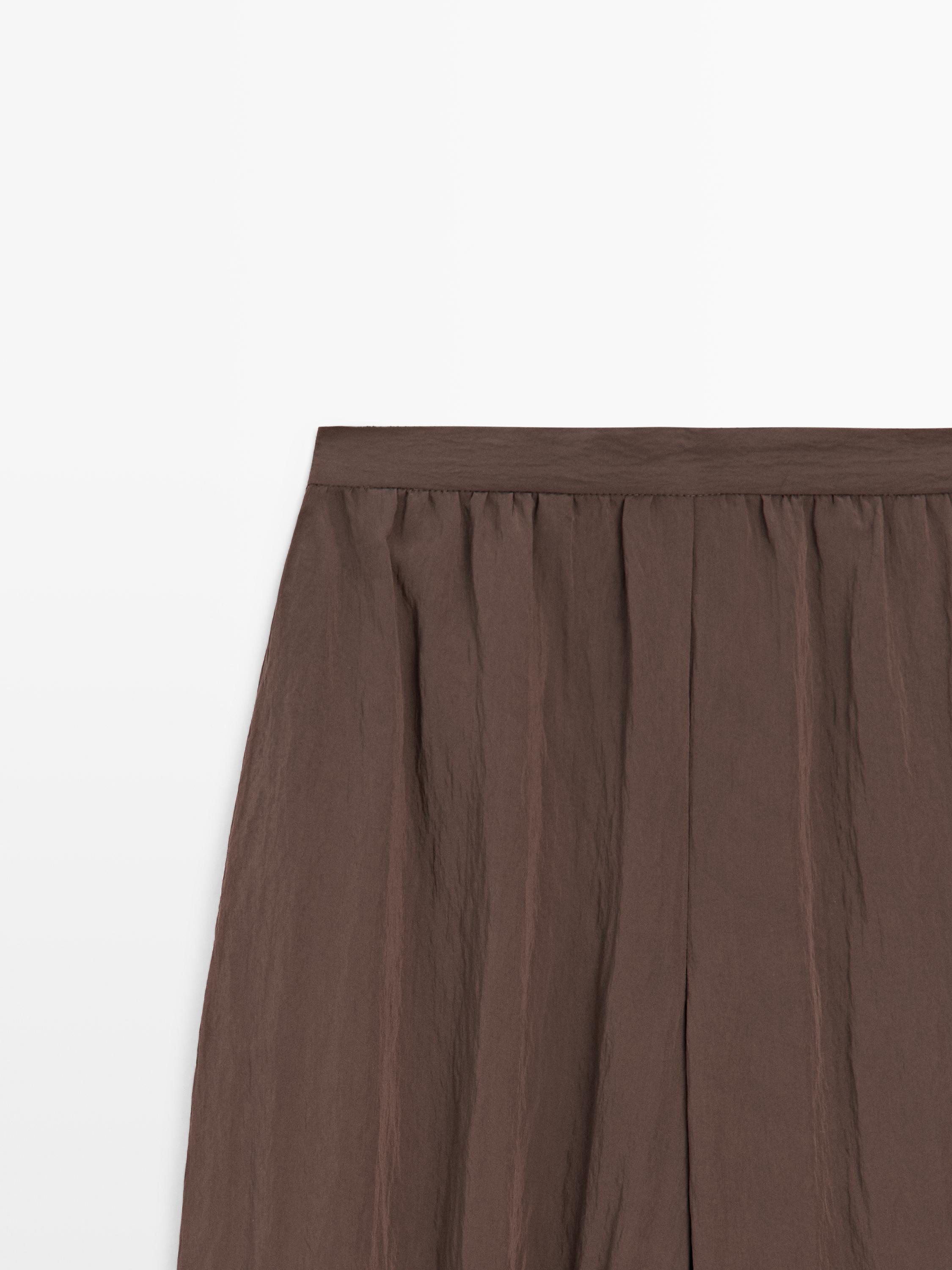 flowing draped pants — MOLE BROWN