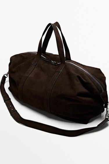 Sport split suede leather bag — Chocolate 4