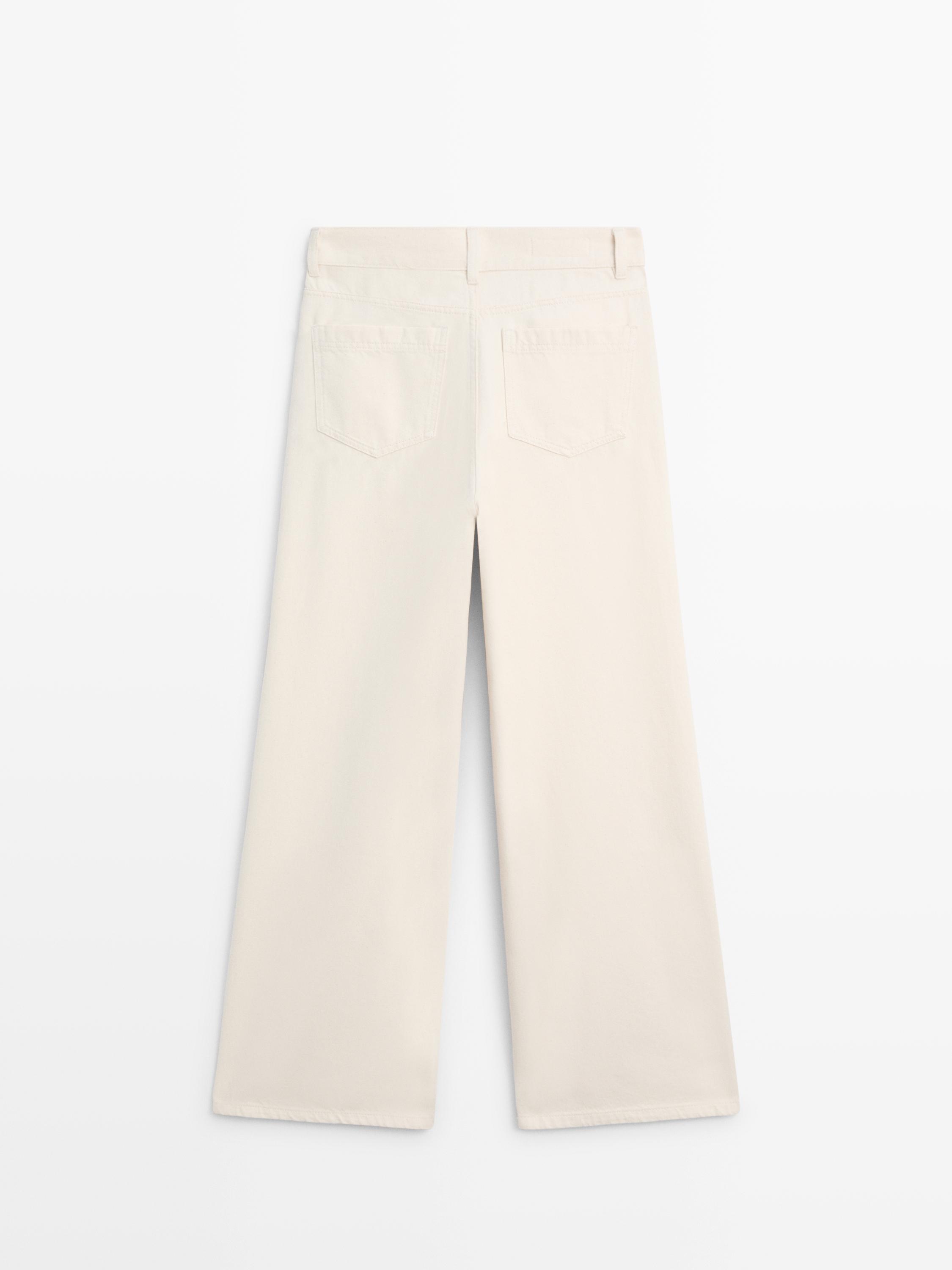 Wide-Leg-Jeans mit hohem Bund