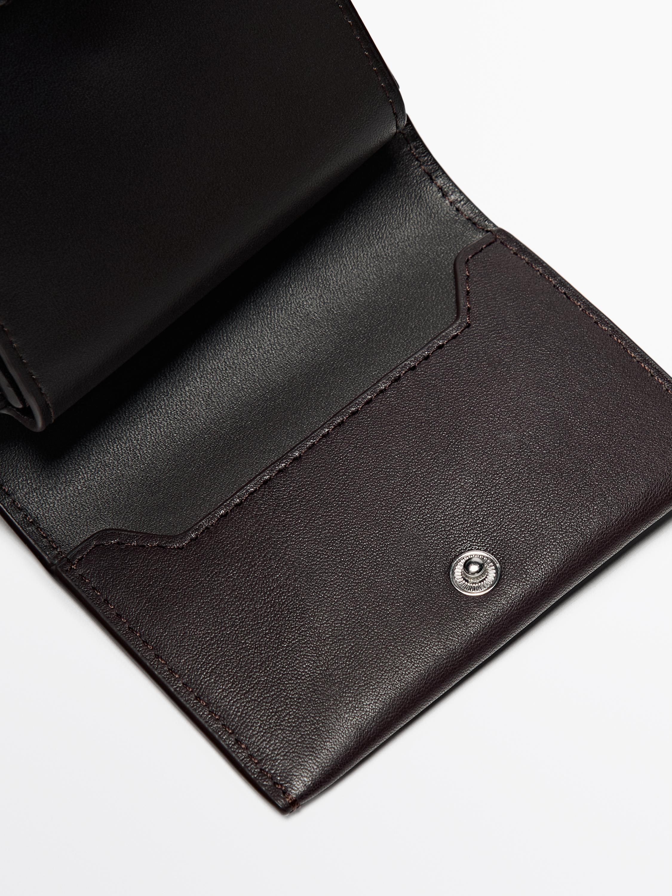 Compact nappa leather wallet