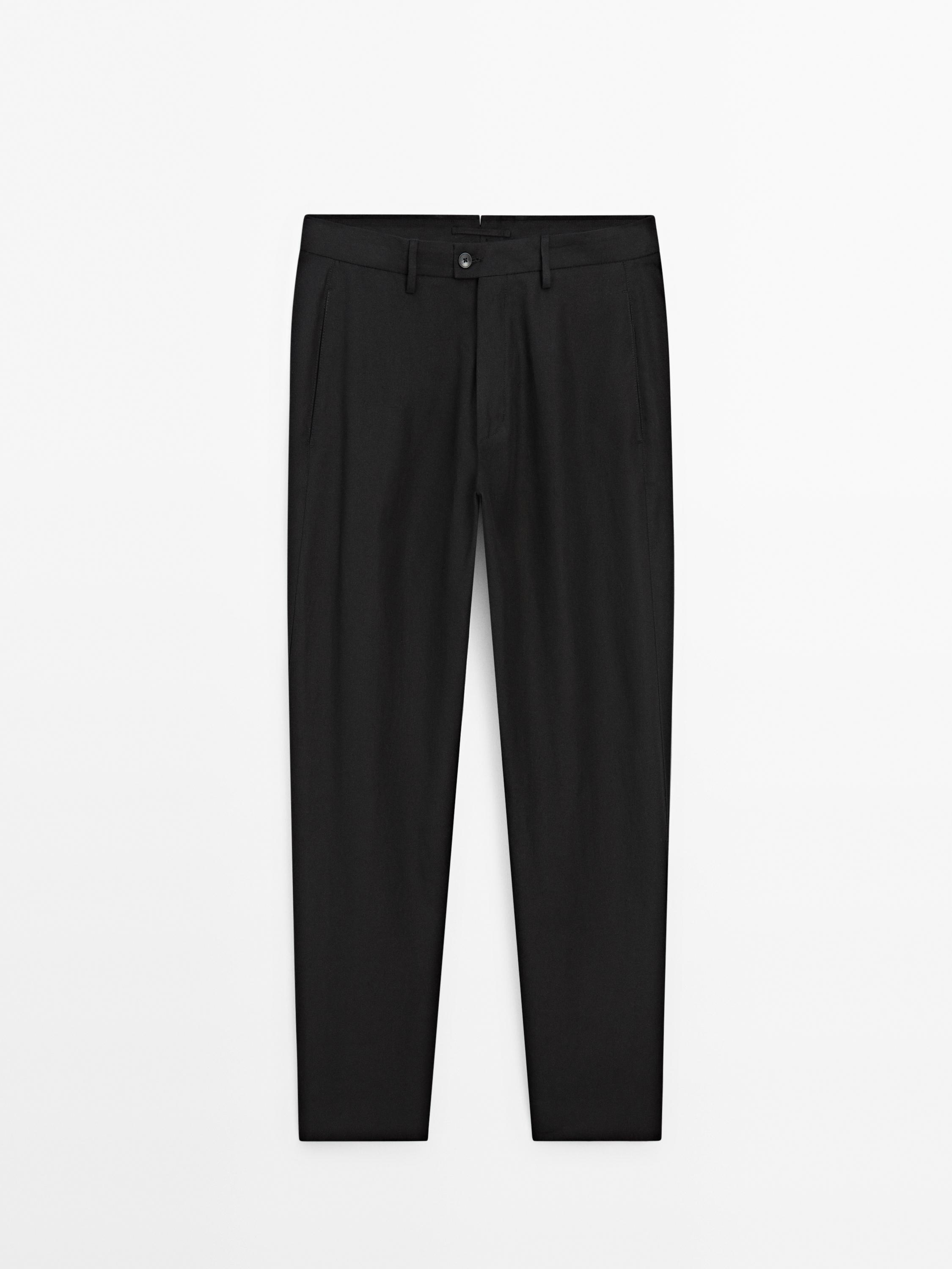 100% linen suit trousers