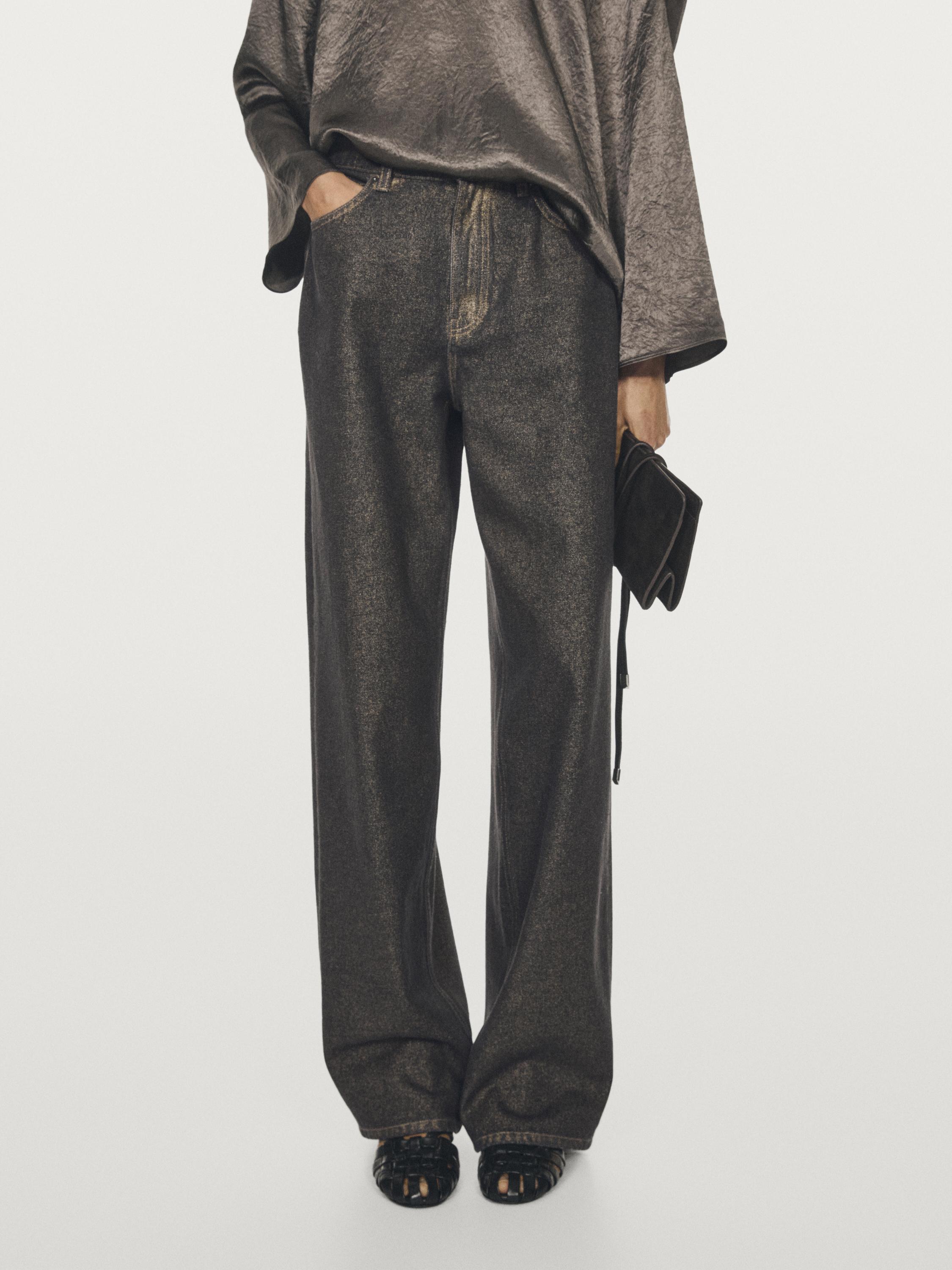 Jean straight taille haute