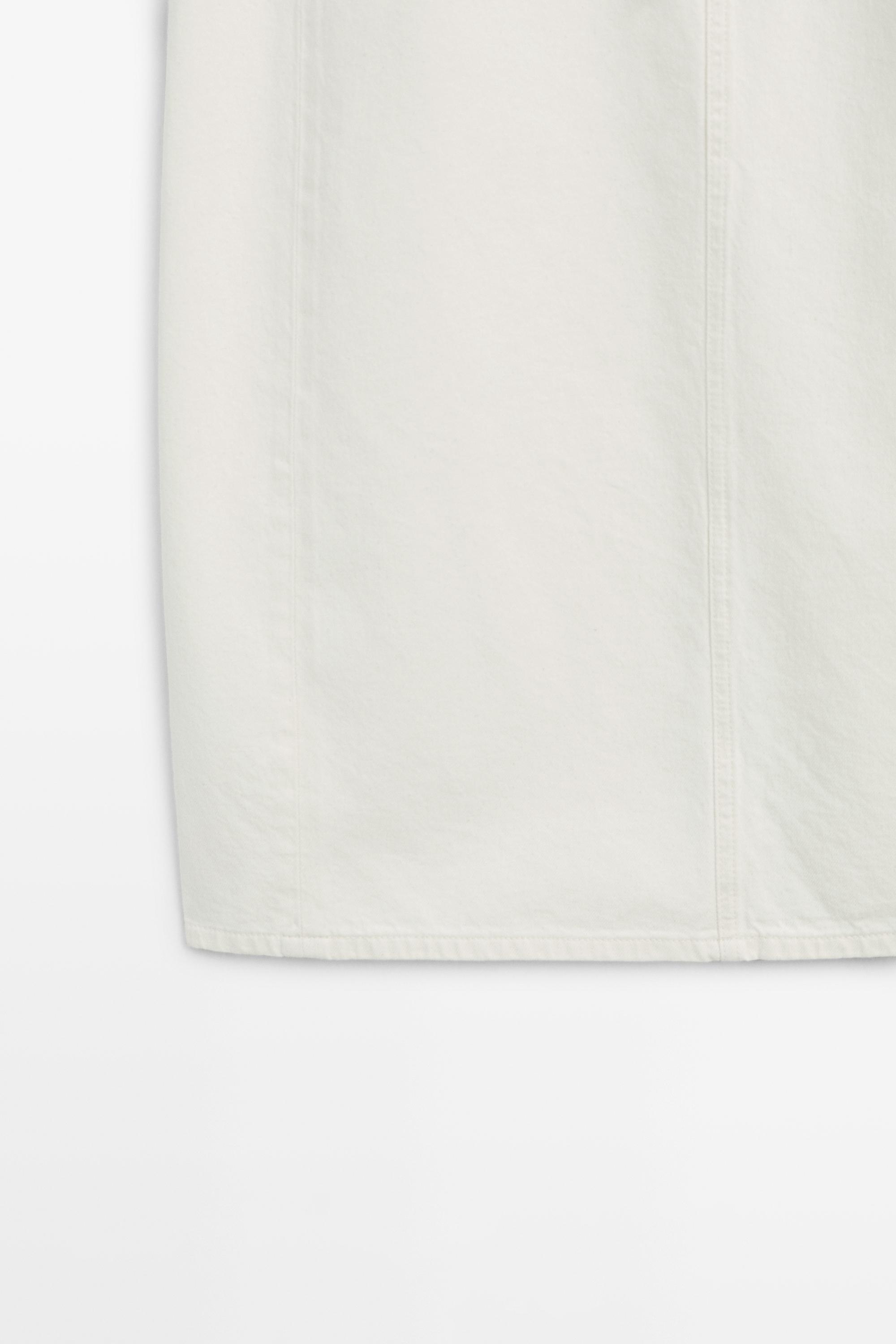 Barrel fit denim midi skirt — CREAM
