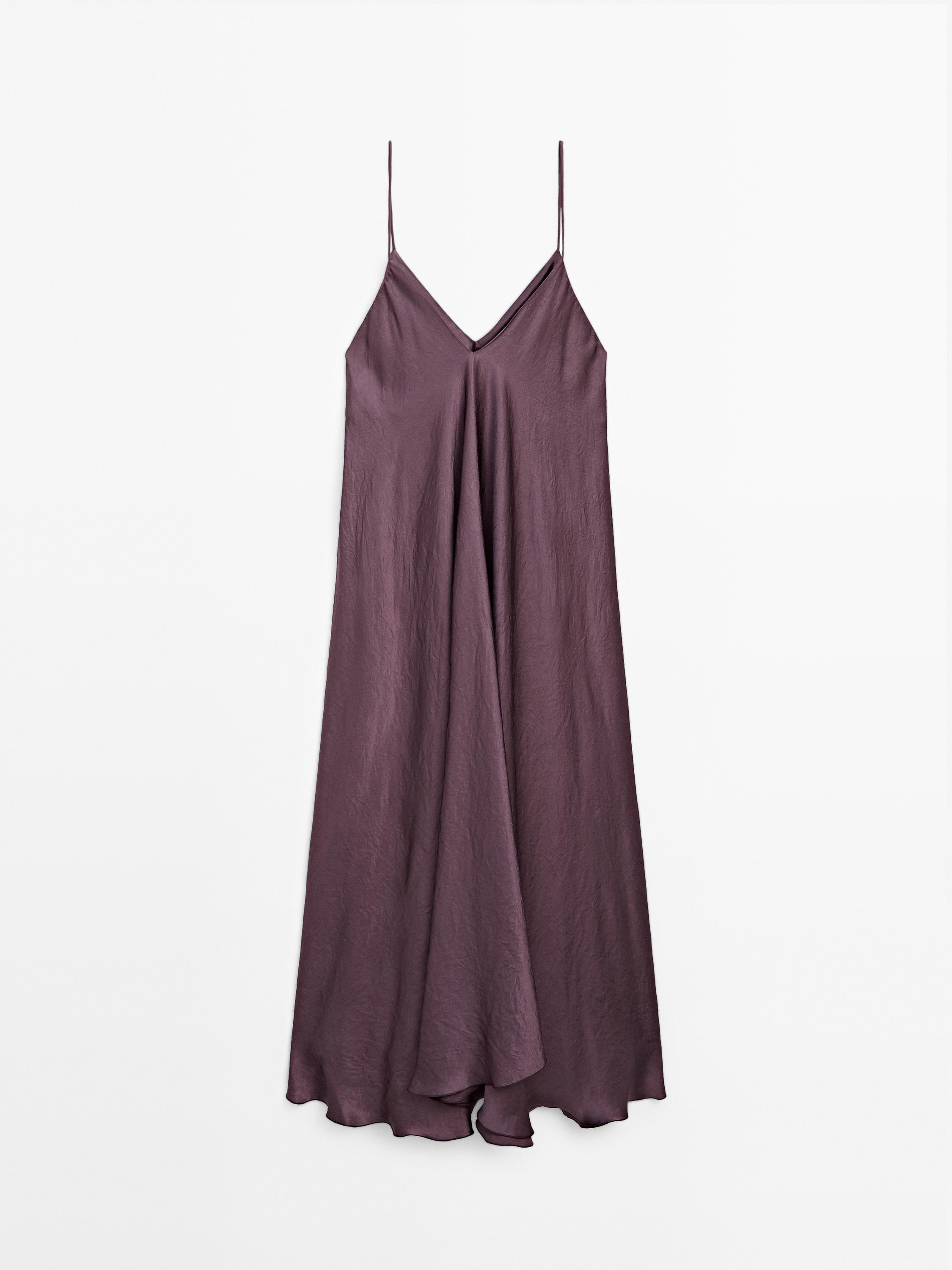 Flowing satin midi dress - Studio