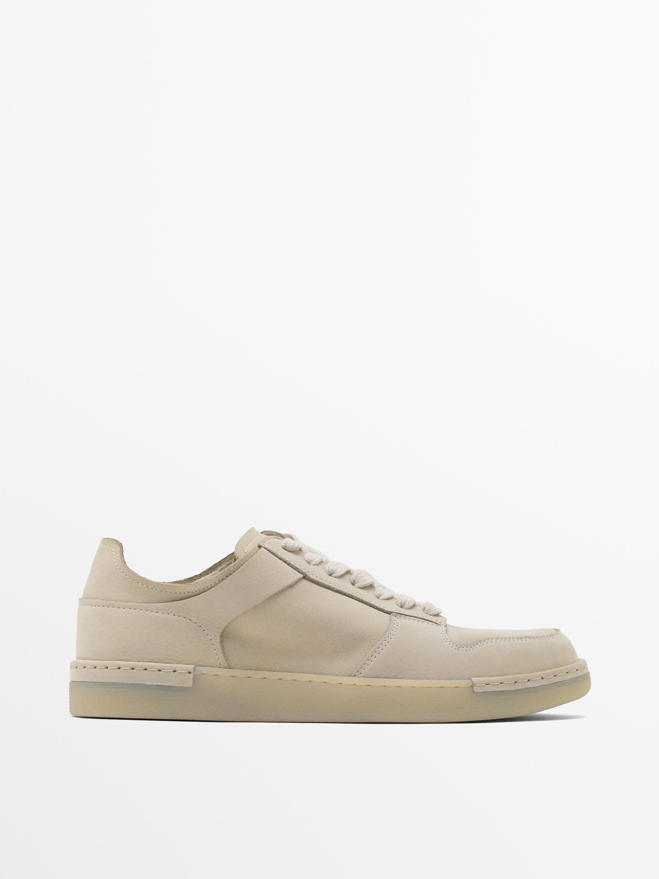 Sneakers souples en nubuck Glace Chaussures Massimo Dutti