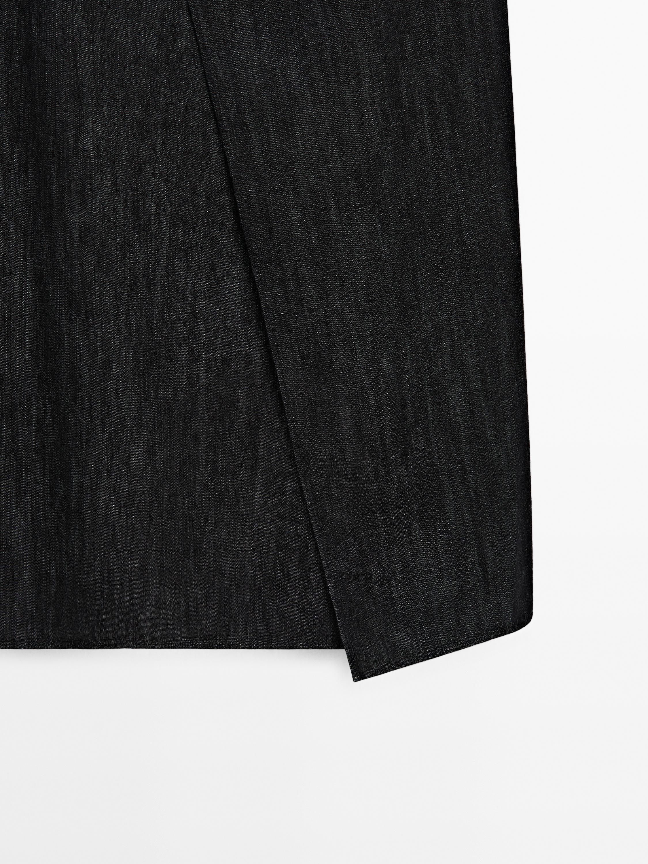 Vestido corto denim tirantes
