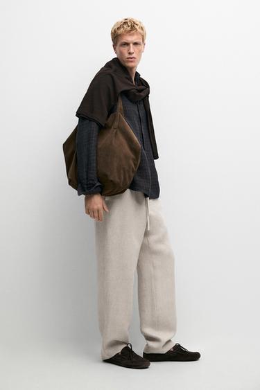 100% linen textured co-ord pants — CREAM 1