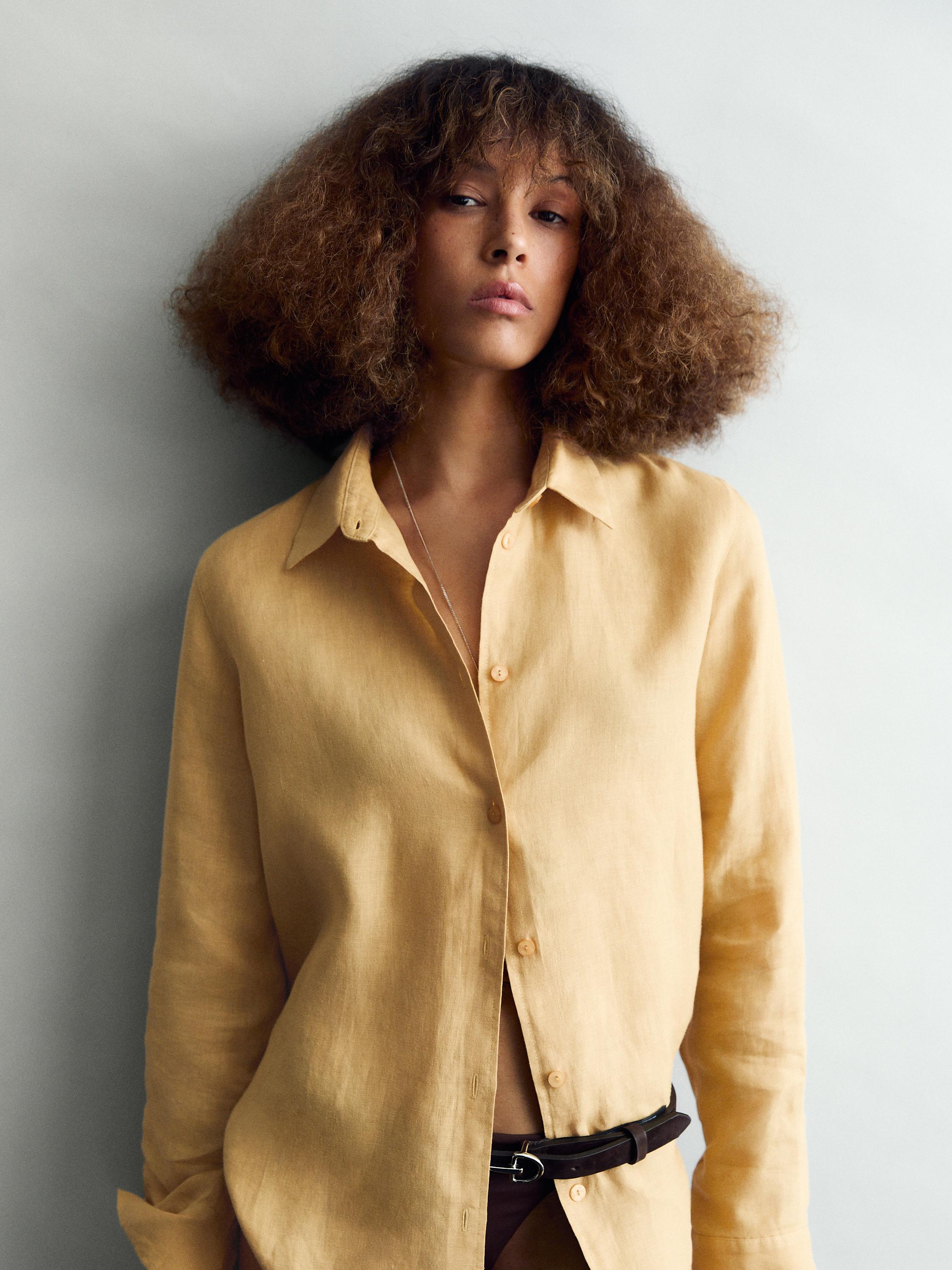 Flowing 100% linen shirt