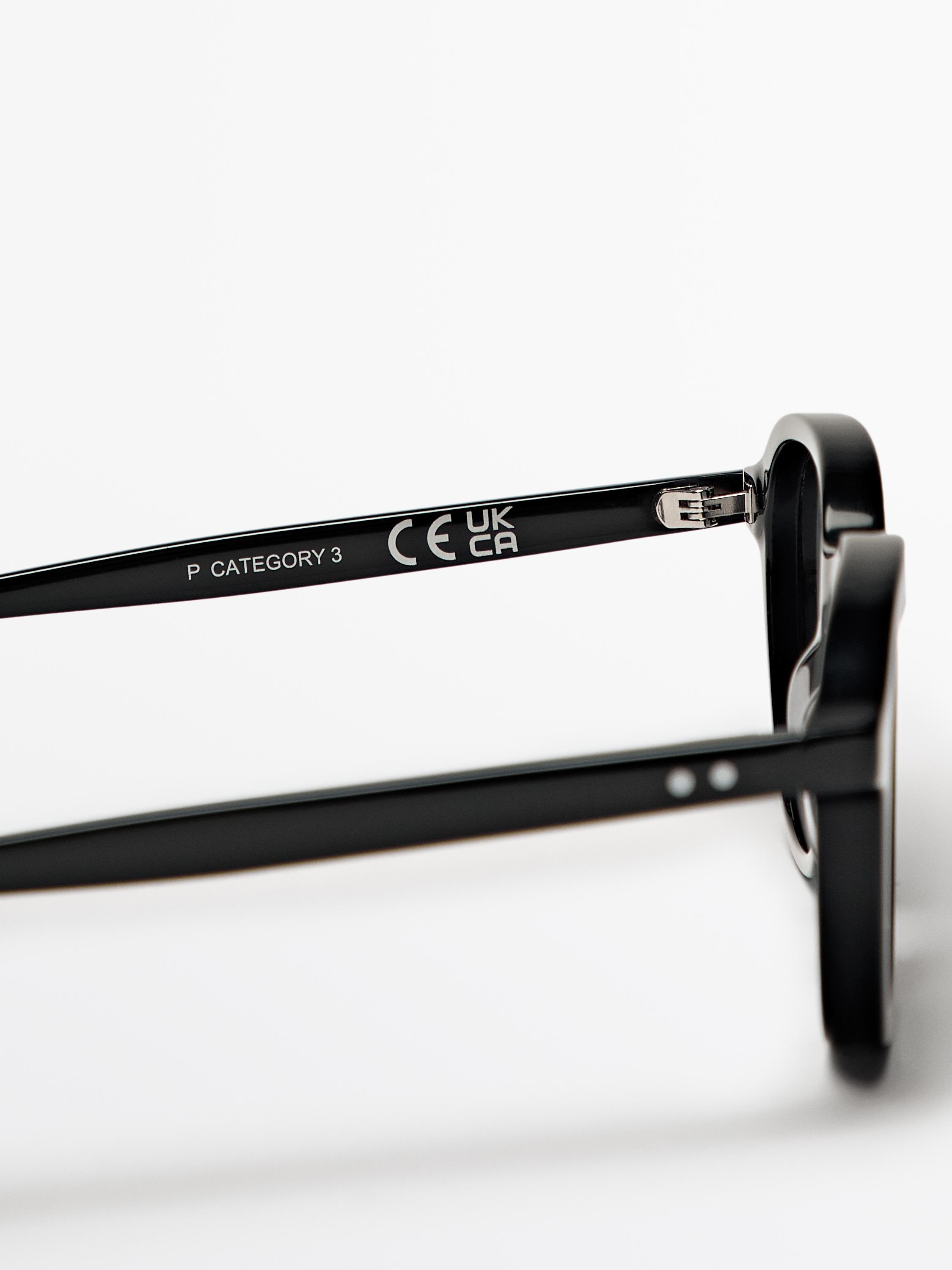 Round resin sunglasses
