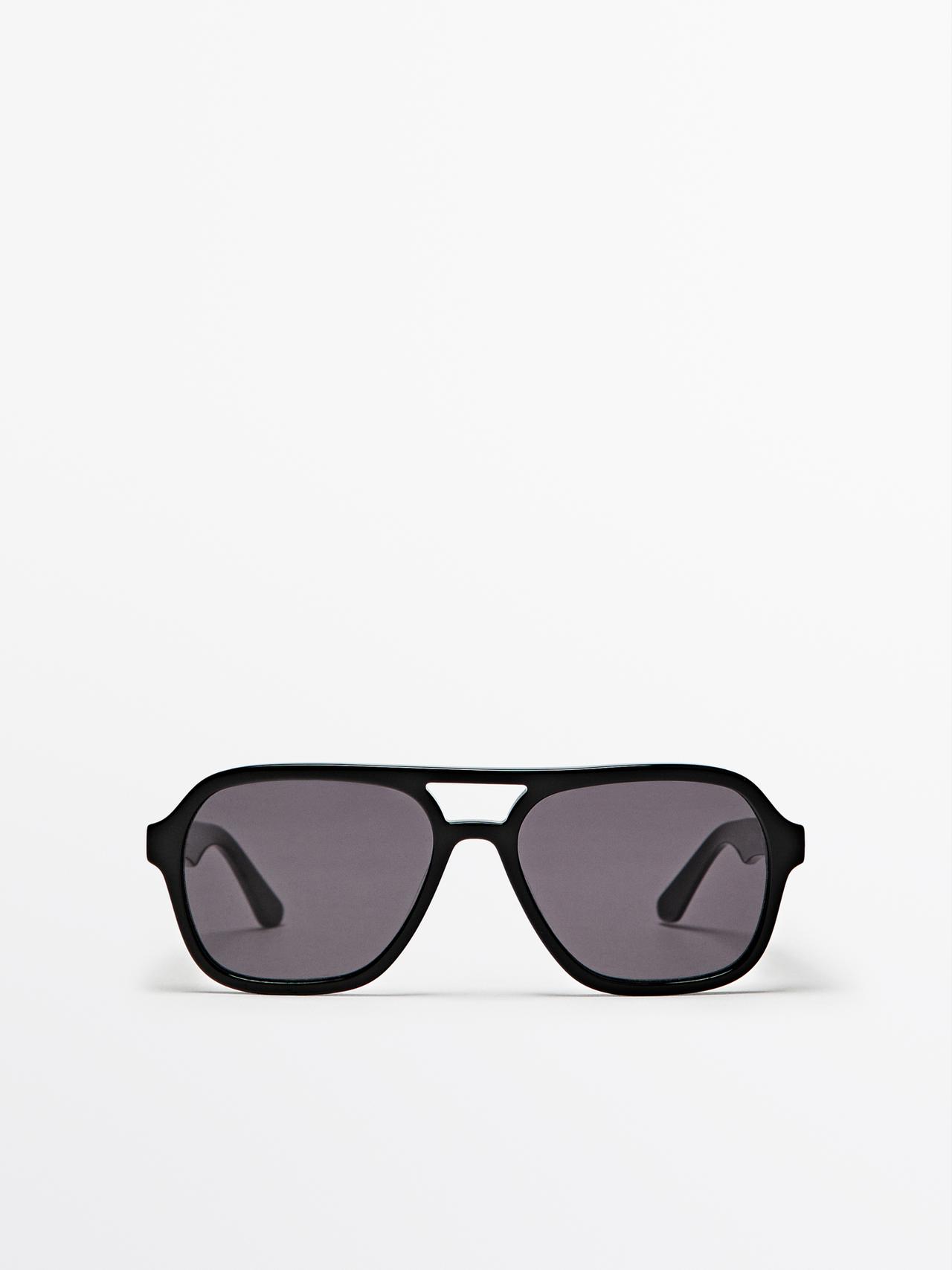 Gafas De Sol Aviador - Negro - 01 - Massimo Dutti - Mujer