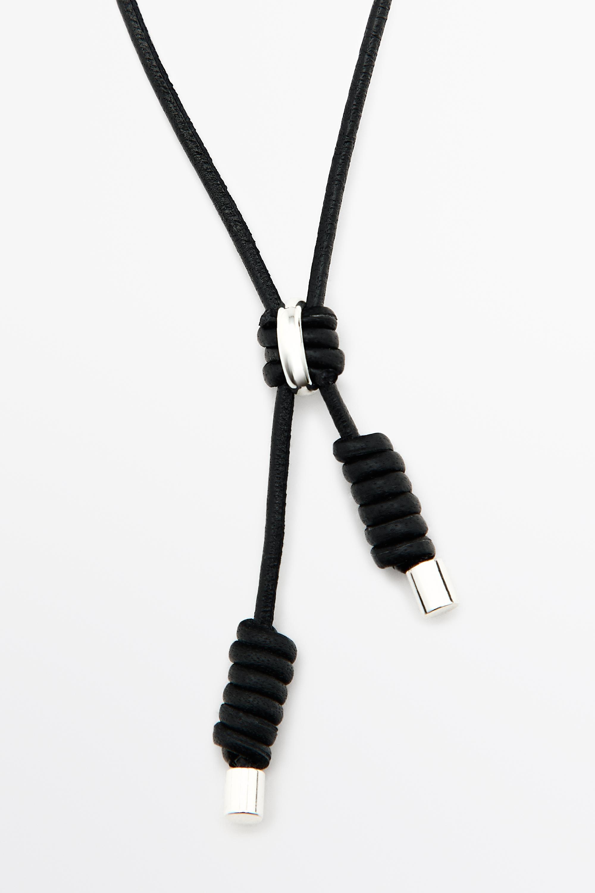 Gemstone necklace — BLACK