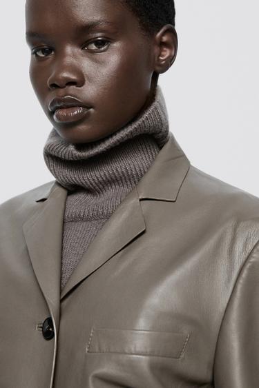 Nappa leather blazer - LIMITED EDITION — MOLE BROWN 3