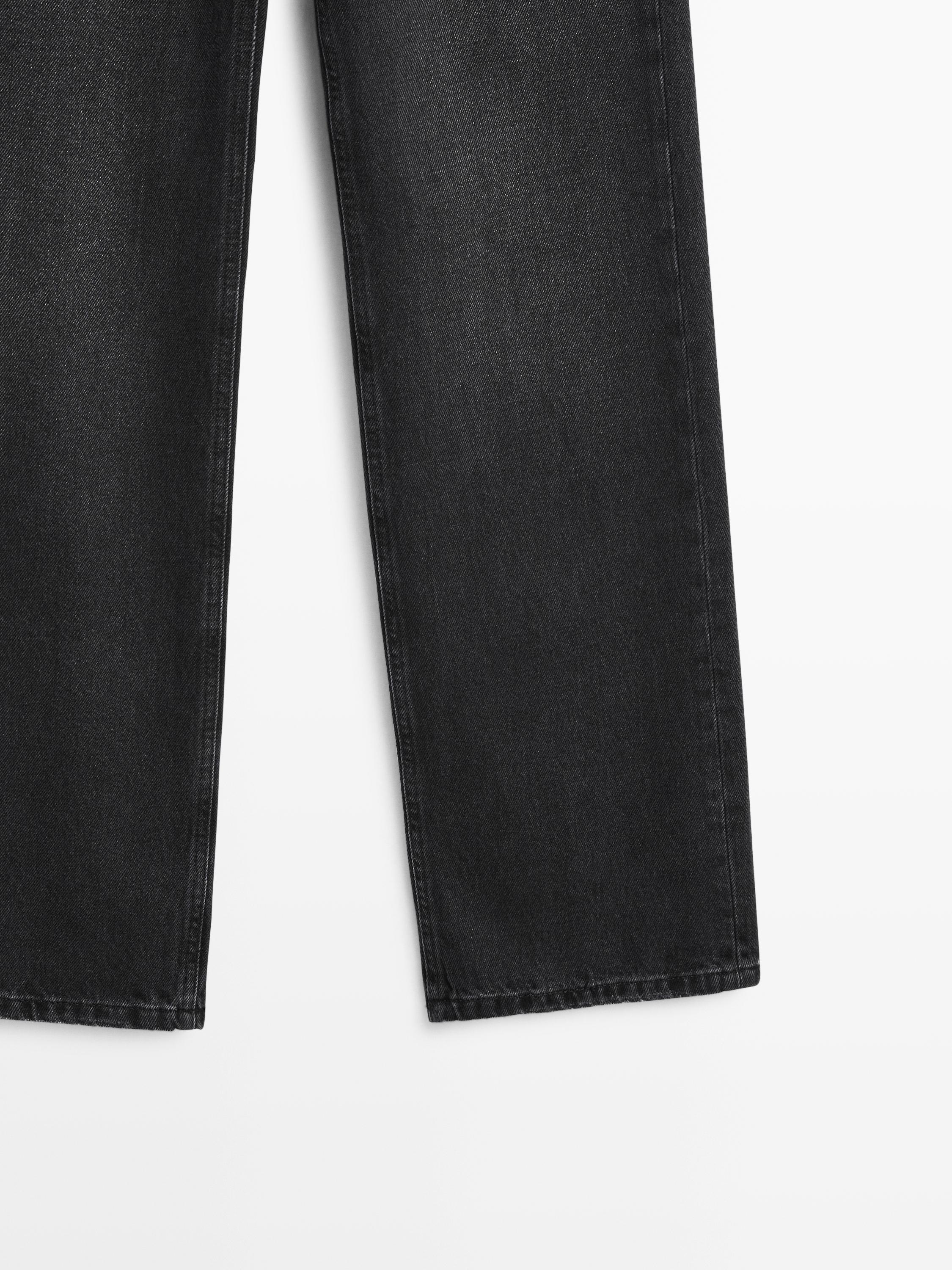 Mid-rise wide-leg jeans