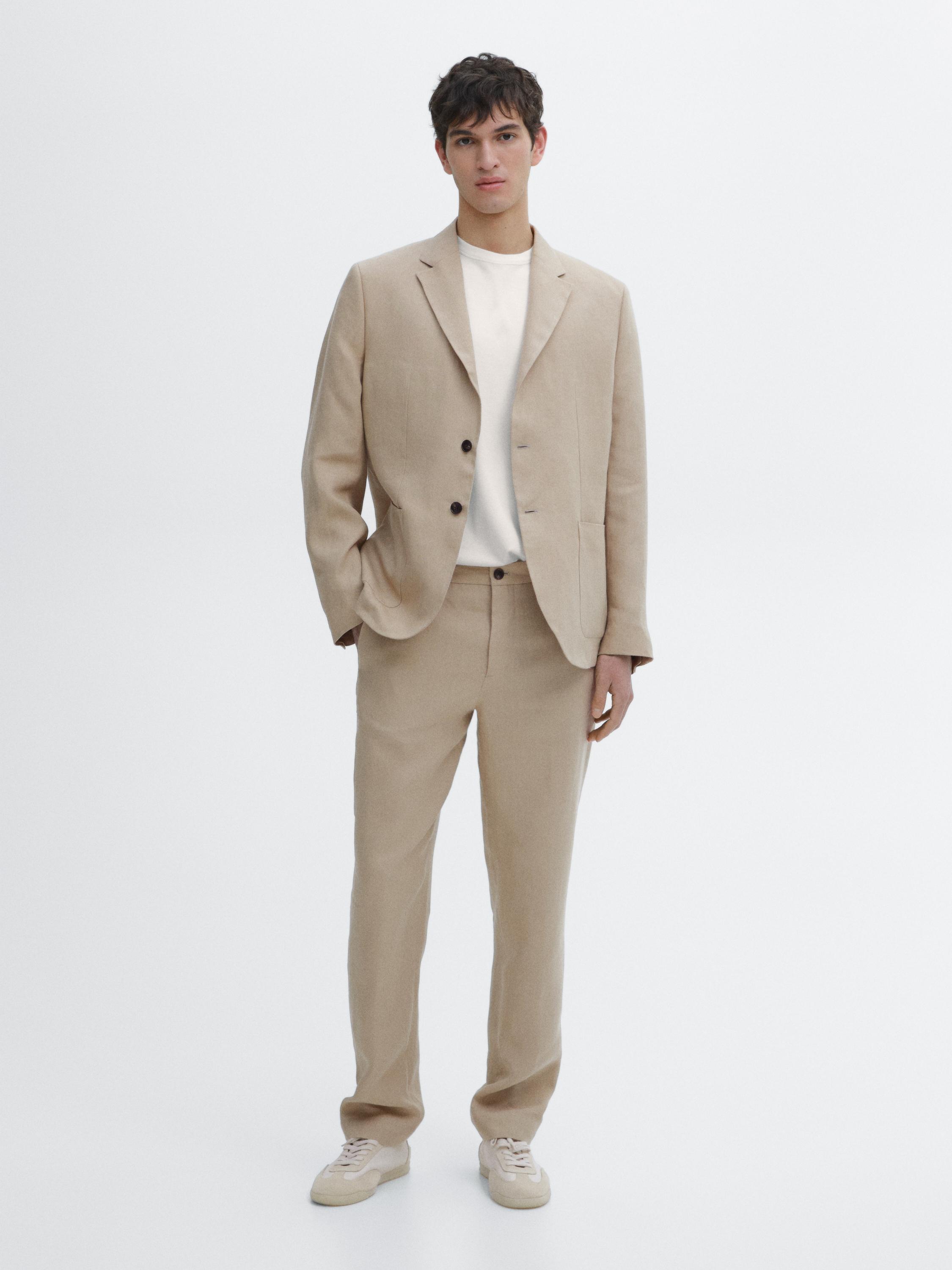 100% linen suit blazer