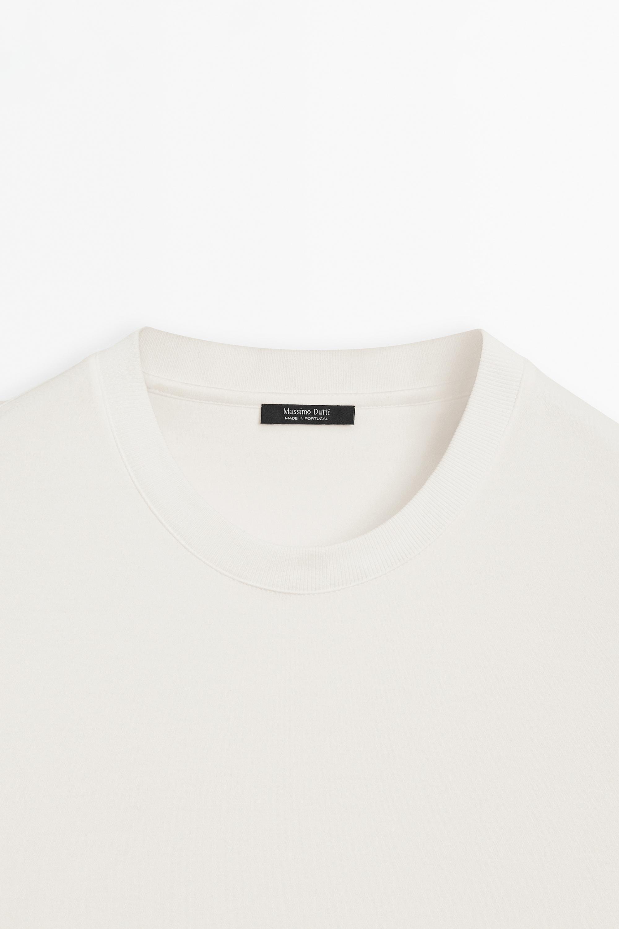 100% cotton short sleeve T-shirt — CREAM