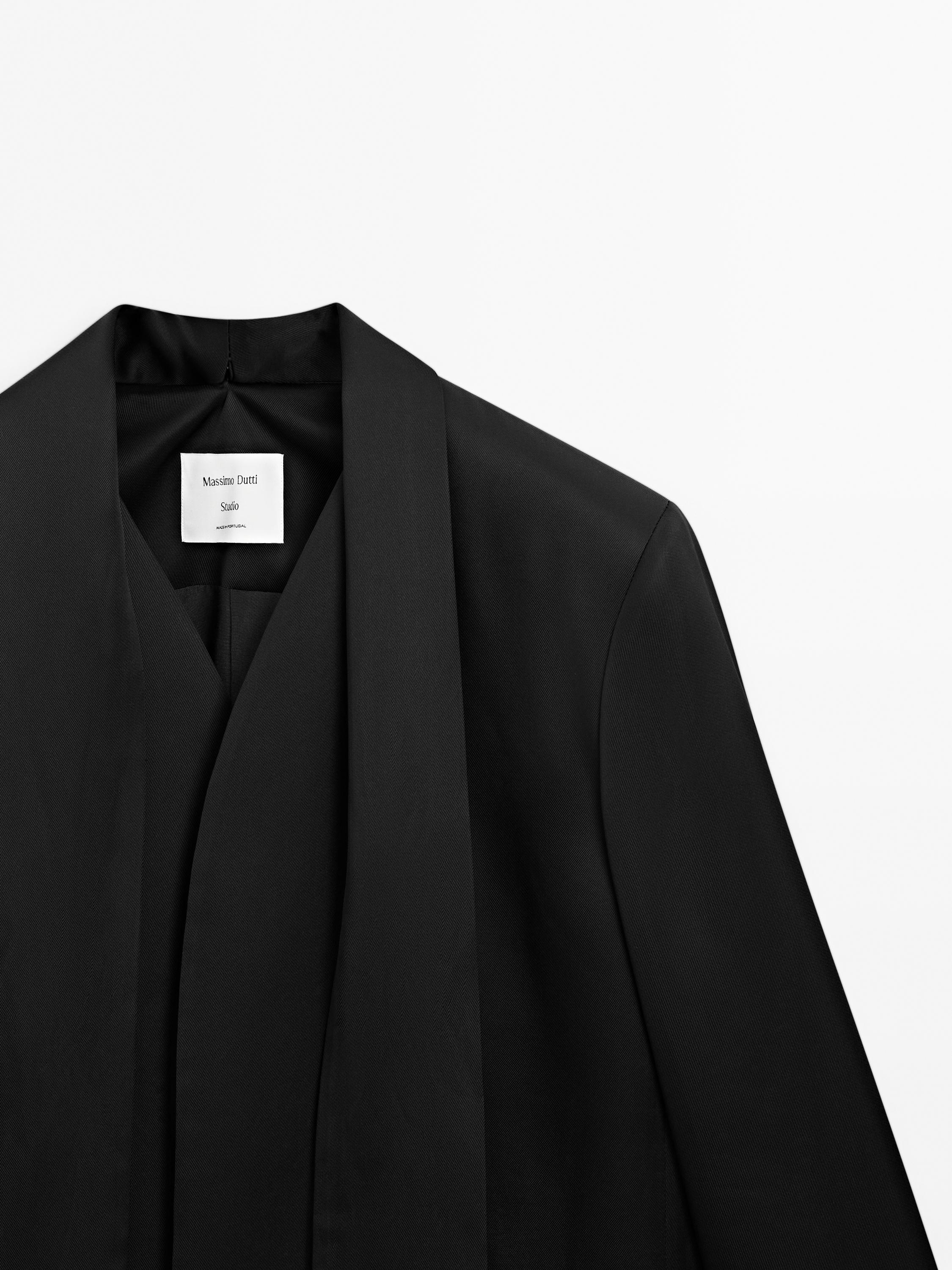Blazer in Satinoptik mit Halstuch - STUDIO