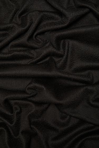 Wool blend scarf with fringing — BROWN 3