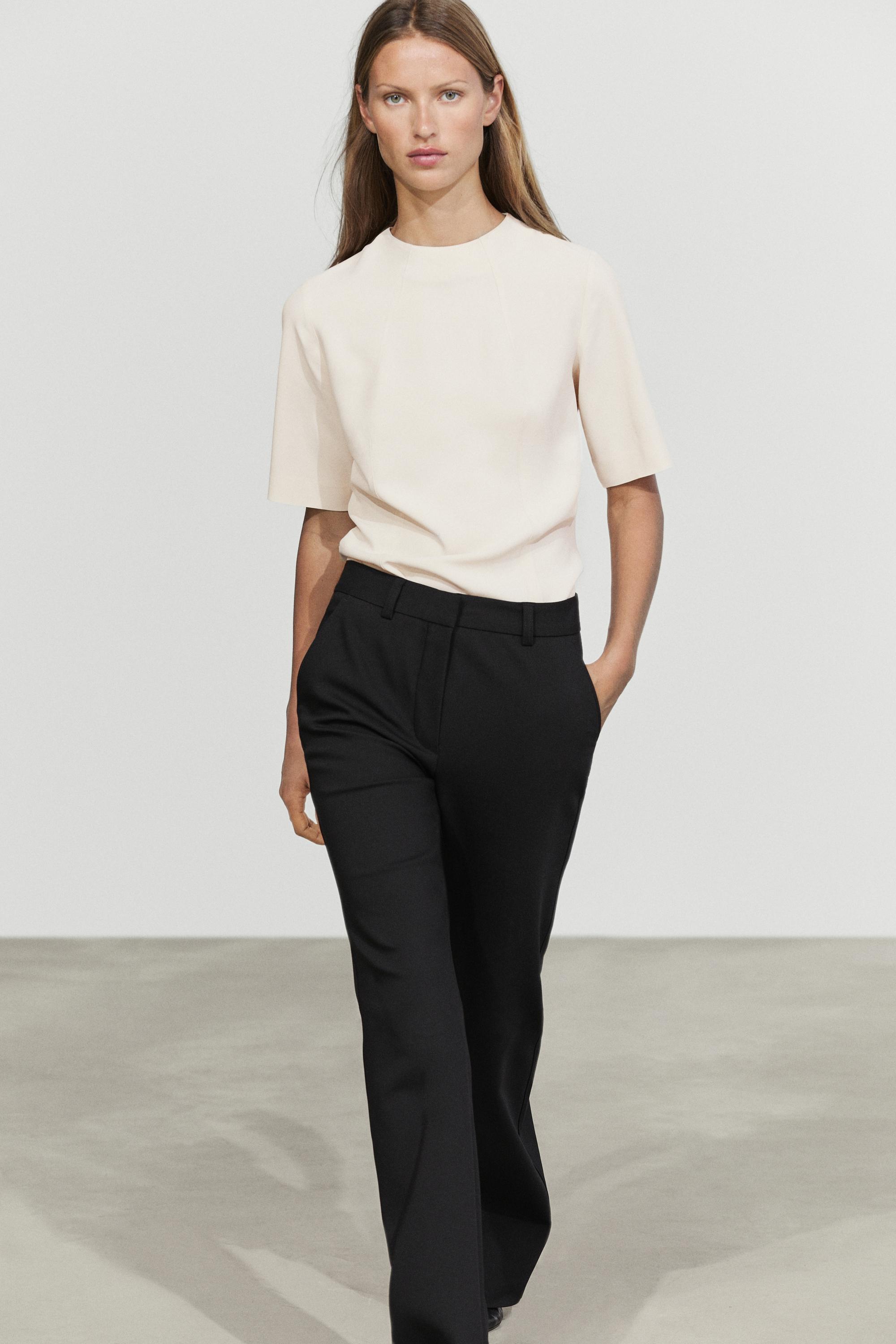Technical flare fit pants — BLACK