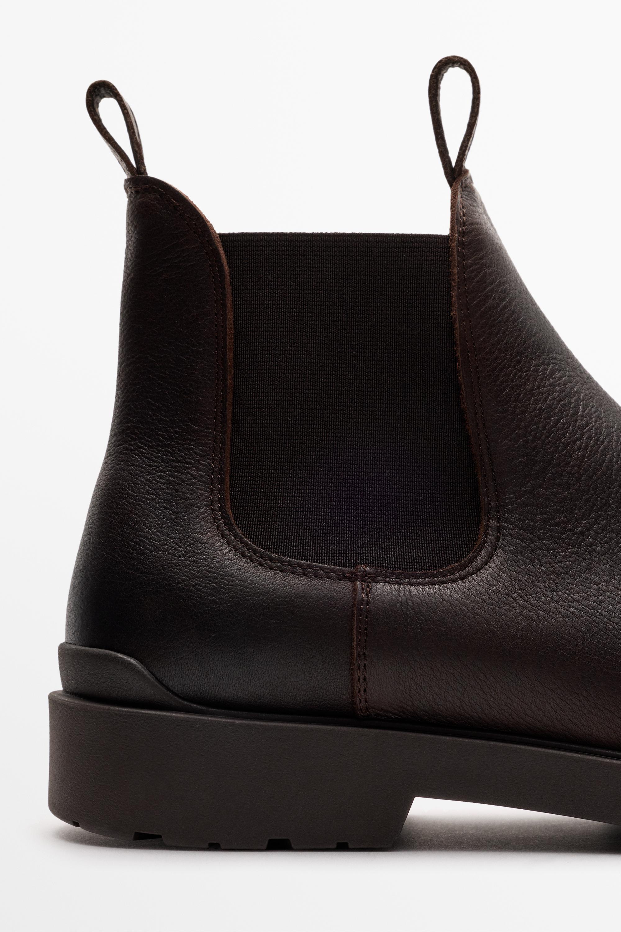 新品タグつき Massimo Dutti ブラック フラットシューズ 38 Oiled leather chelsea boots · Brown · Ankleâ Boot | Massimo Dutti